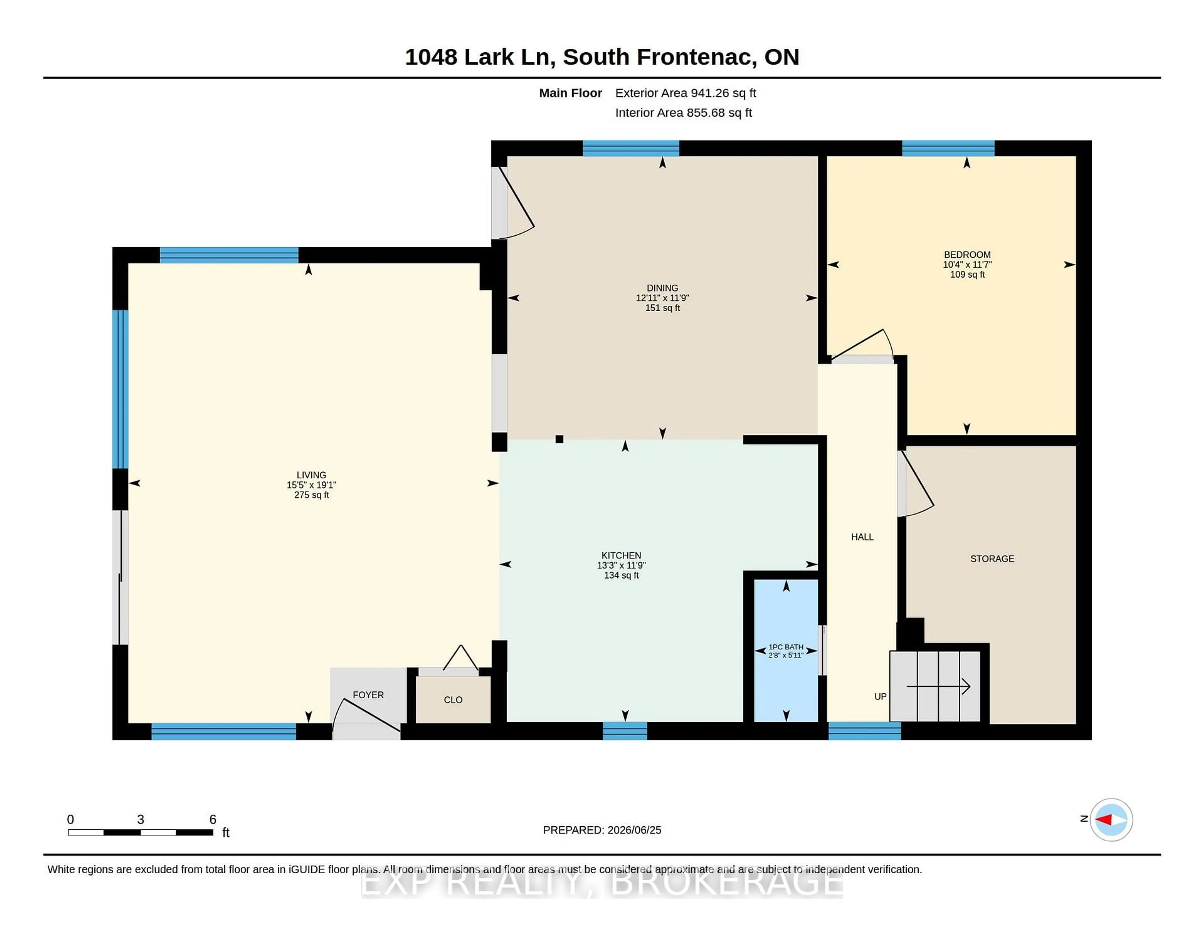 Floor plan for 1048 LARK Lane, Inverary Ontario K0H 1X0