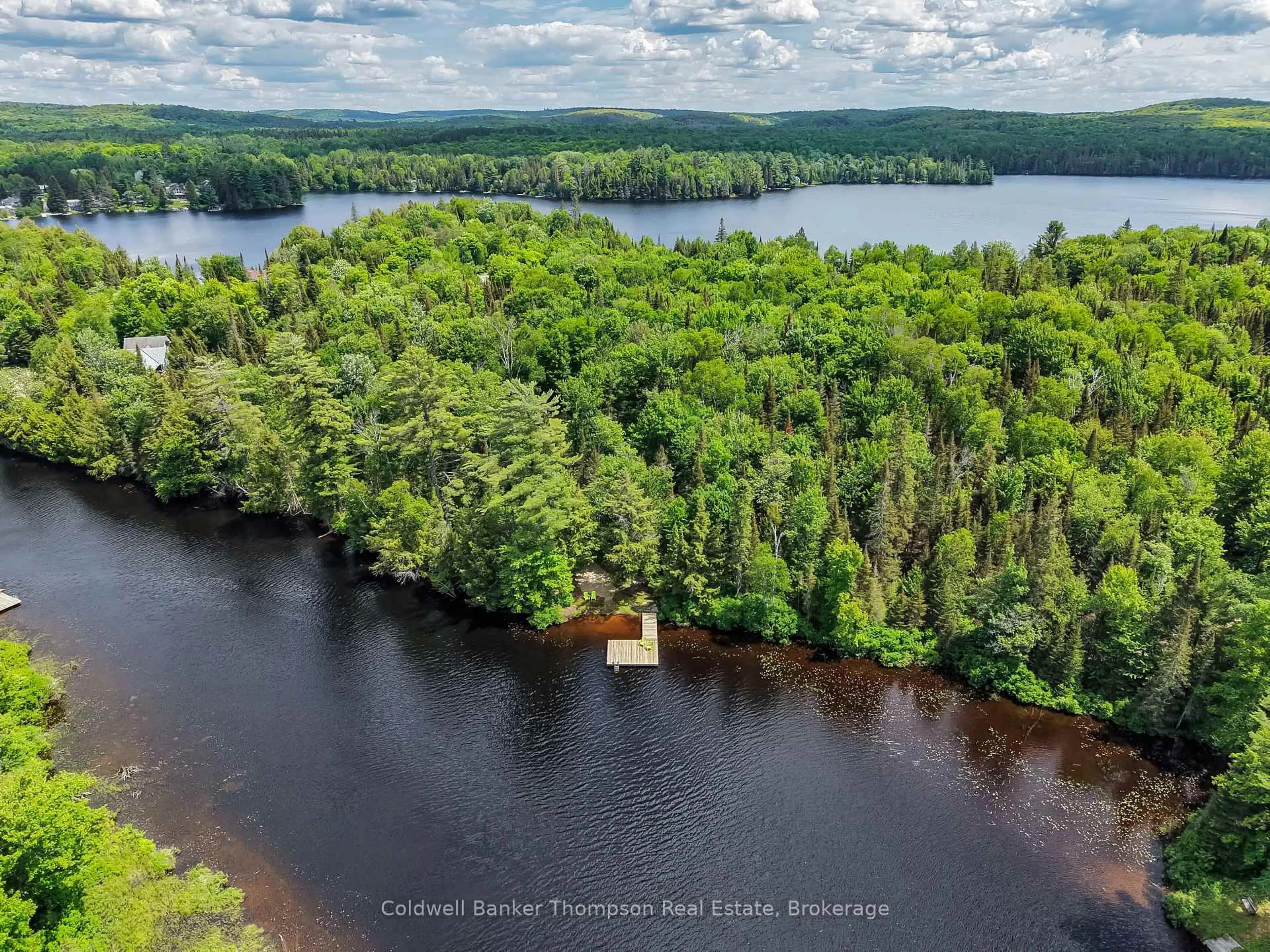 A pic from outside/outdoor area/front of a property/back of a property/a pic from drone, water/lake/river/ocean view for 358 Pinegrove Rd, Perry Ontario P0A 1M0