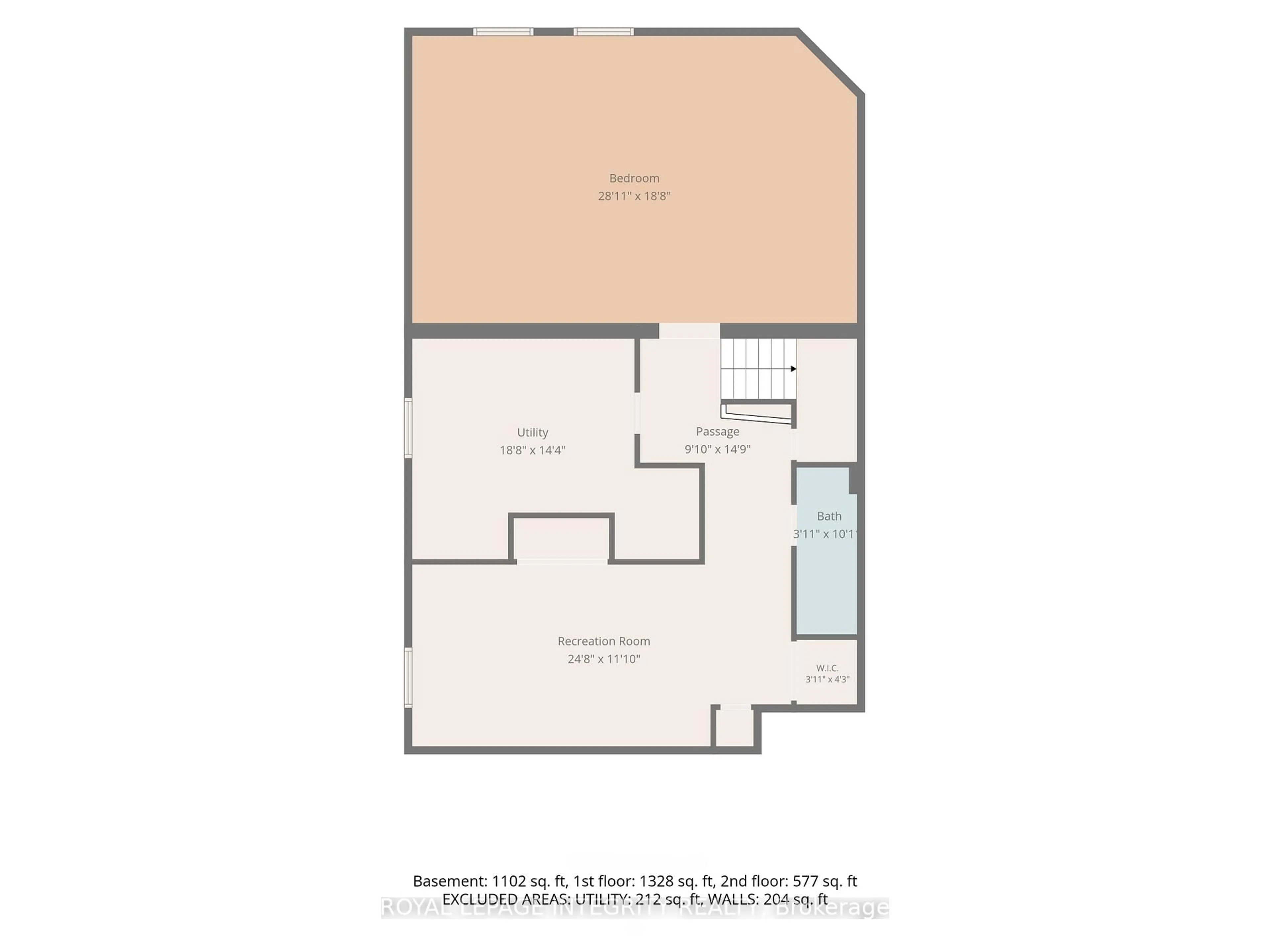 Floor plan for 45 Rossland Ave, Ottawa Ontario K2G 2K5
