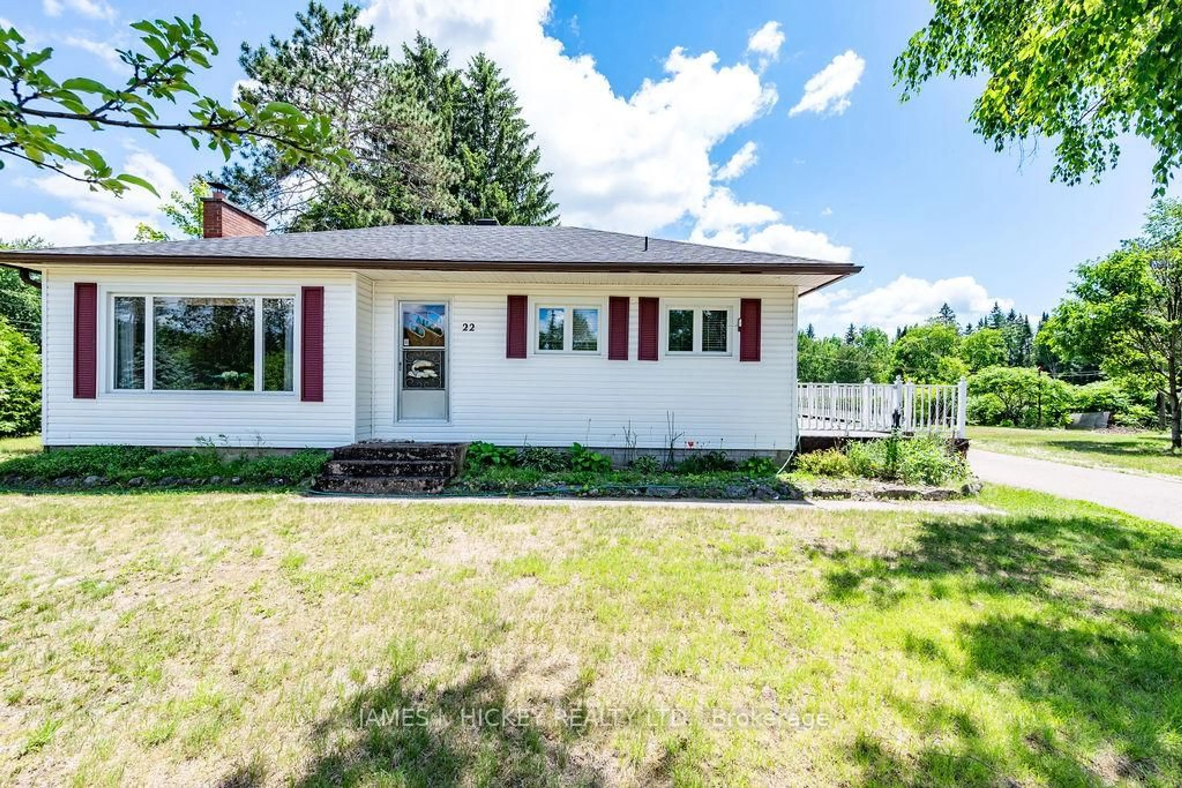Home with vinyl exterior material, street for 22 Sydney St, Chalk River Ontario K0J 1J0