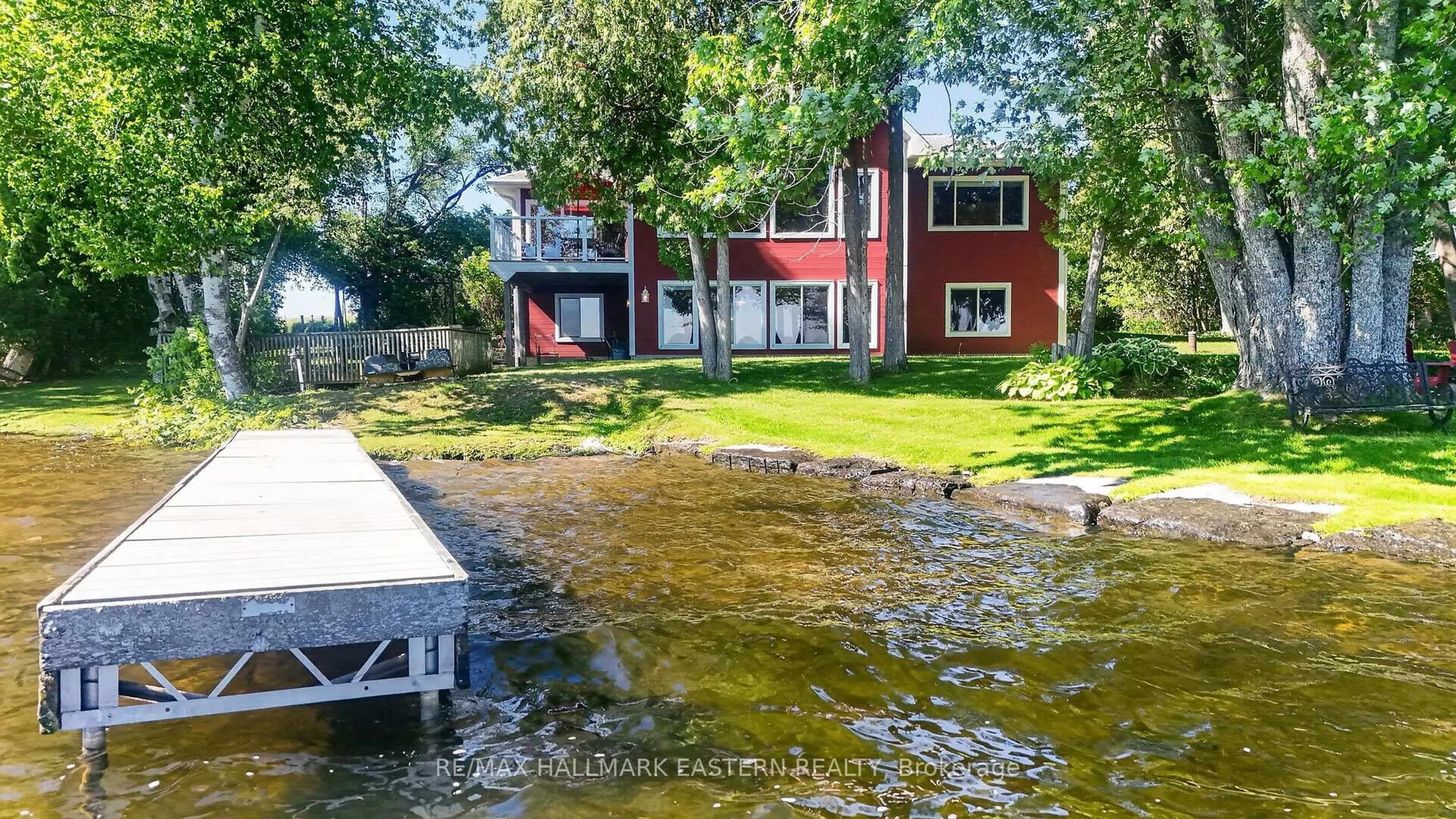 A pic from outside/outdoor area/front of a property/back of a property/a pic from drone, water/lake/river/ocean view for 734 Duffus Dr, Selwyn Ontario K0L 1T0