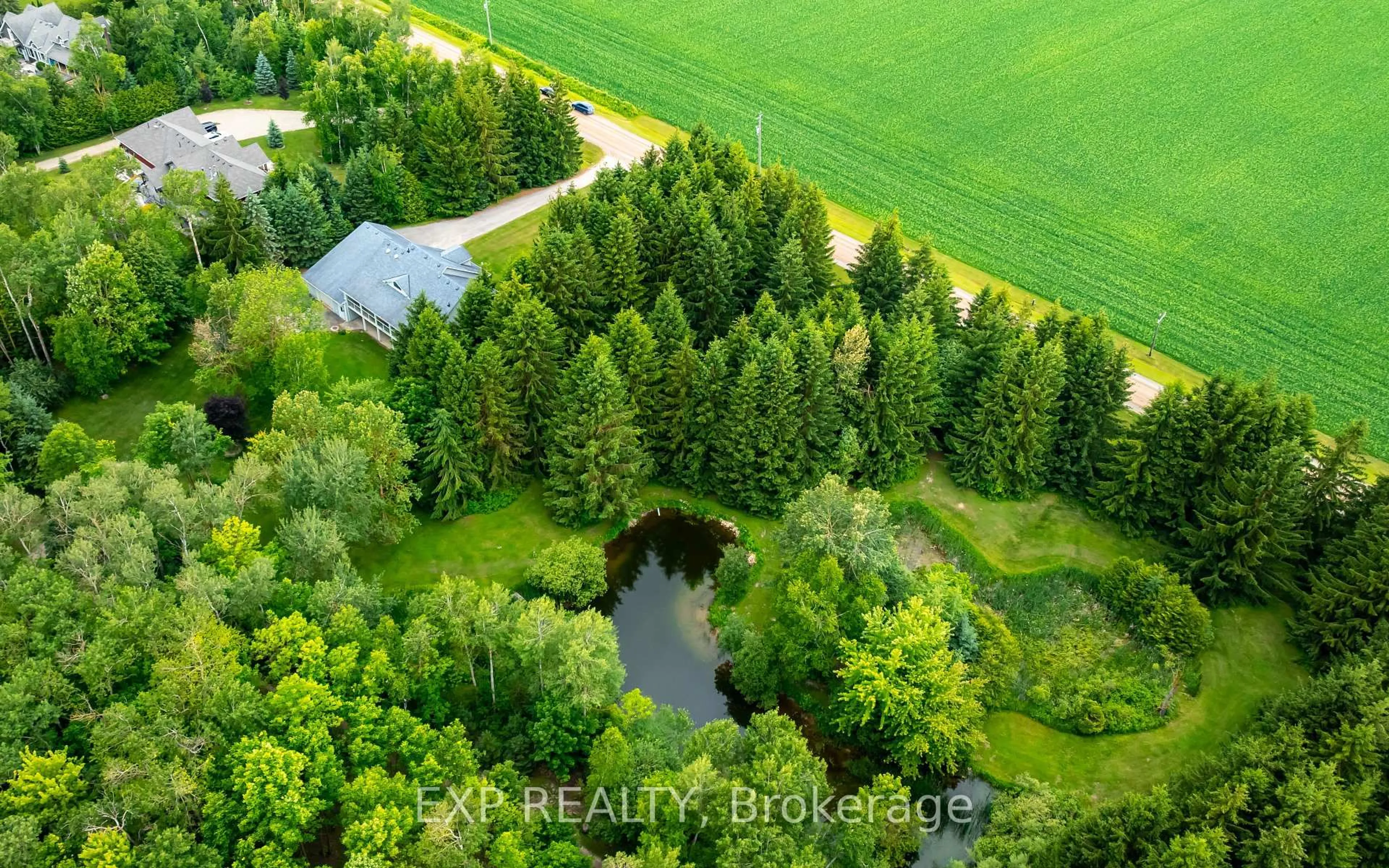 A pic from outside/outdoor area/front of a property/back of a property/a pic from drone, forest/trees view for 282262 Concession Rd 4-5, East Luther Grand Valley Ontario L9W 0W4