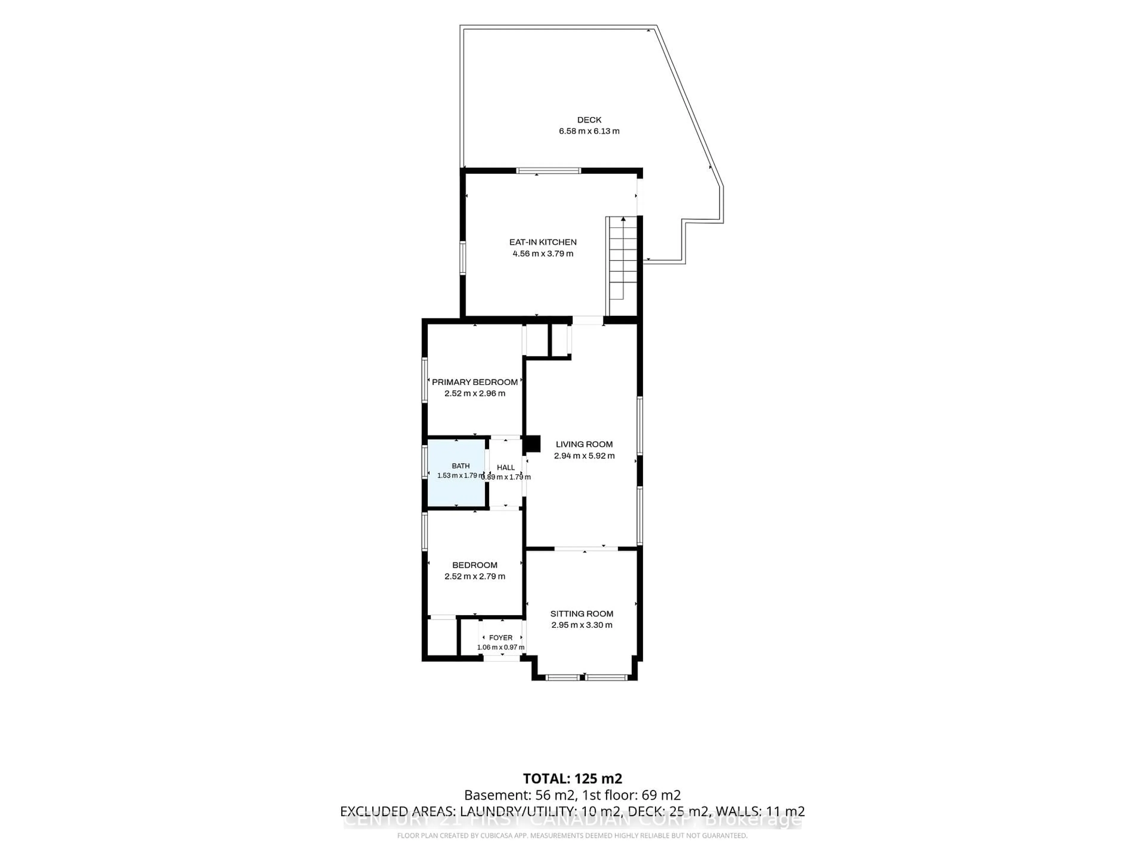 Floor plan for 215 Bernard Ave, London East Ontario N6A 2M9