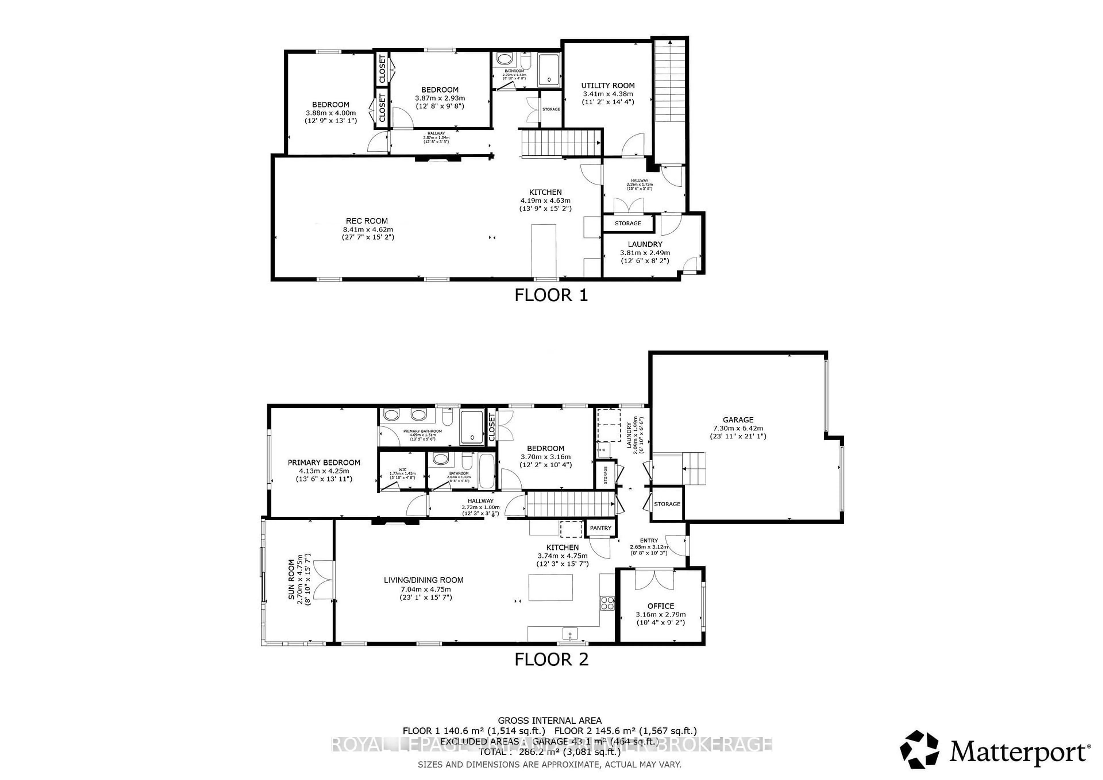 Floor plan for 1346 Bush Hill Link, London North Ontario N6G 0X6