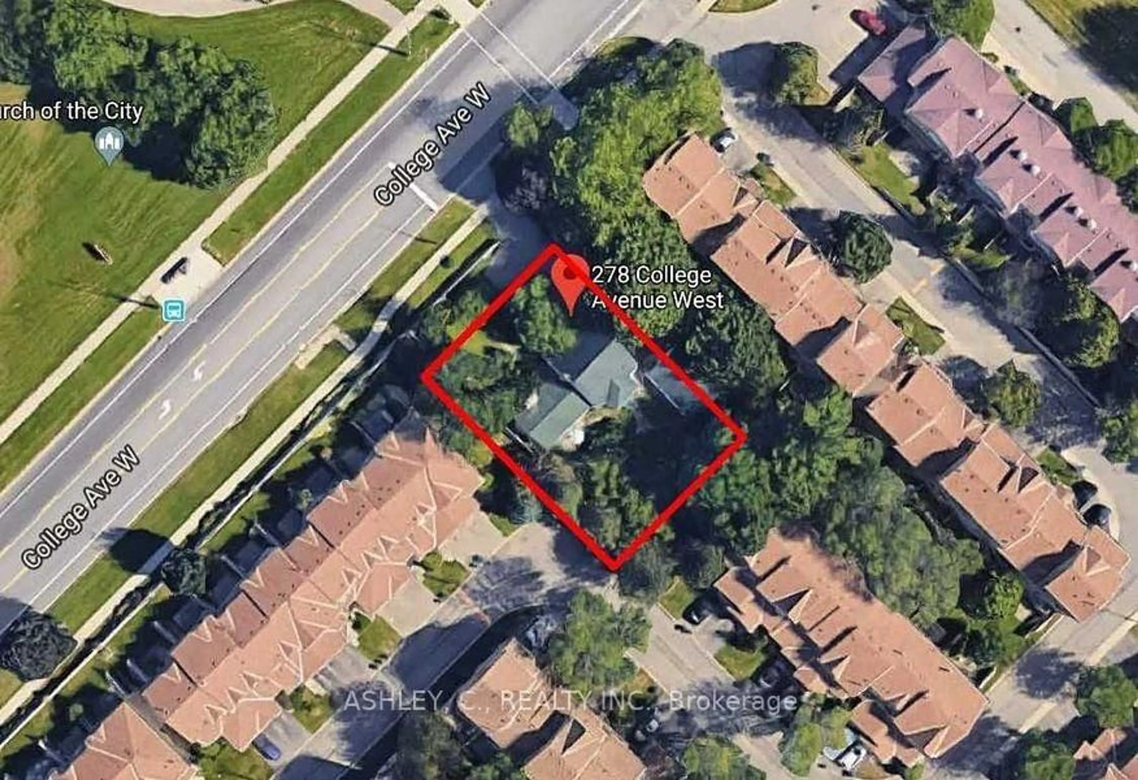 A pic from outside/outdoor area/front of a property/back of a property/a pic from drone, street for 278 College Ave, Guelph Ontario N1G 4T6