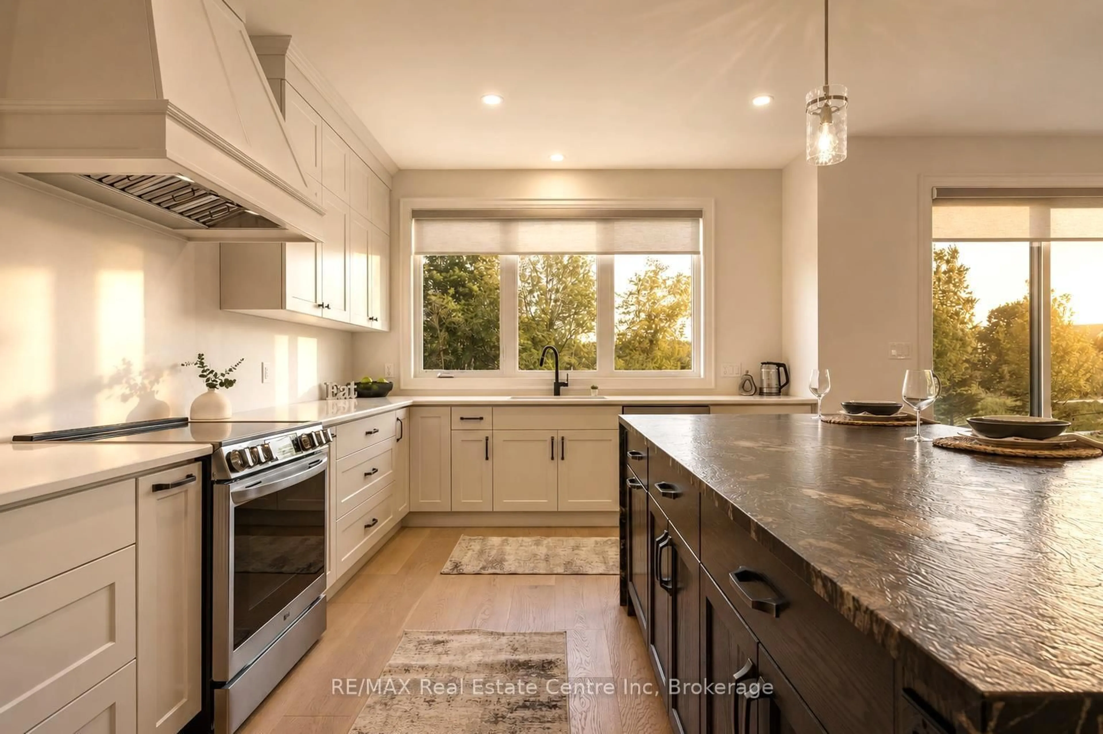 Contemporary kitchen, ceramic/tile floor for 51 Imrie Rd, Centre Wellington Ontario N0B 1S0