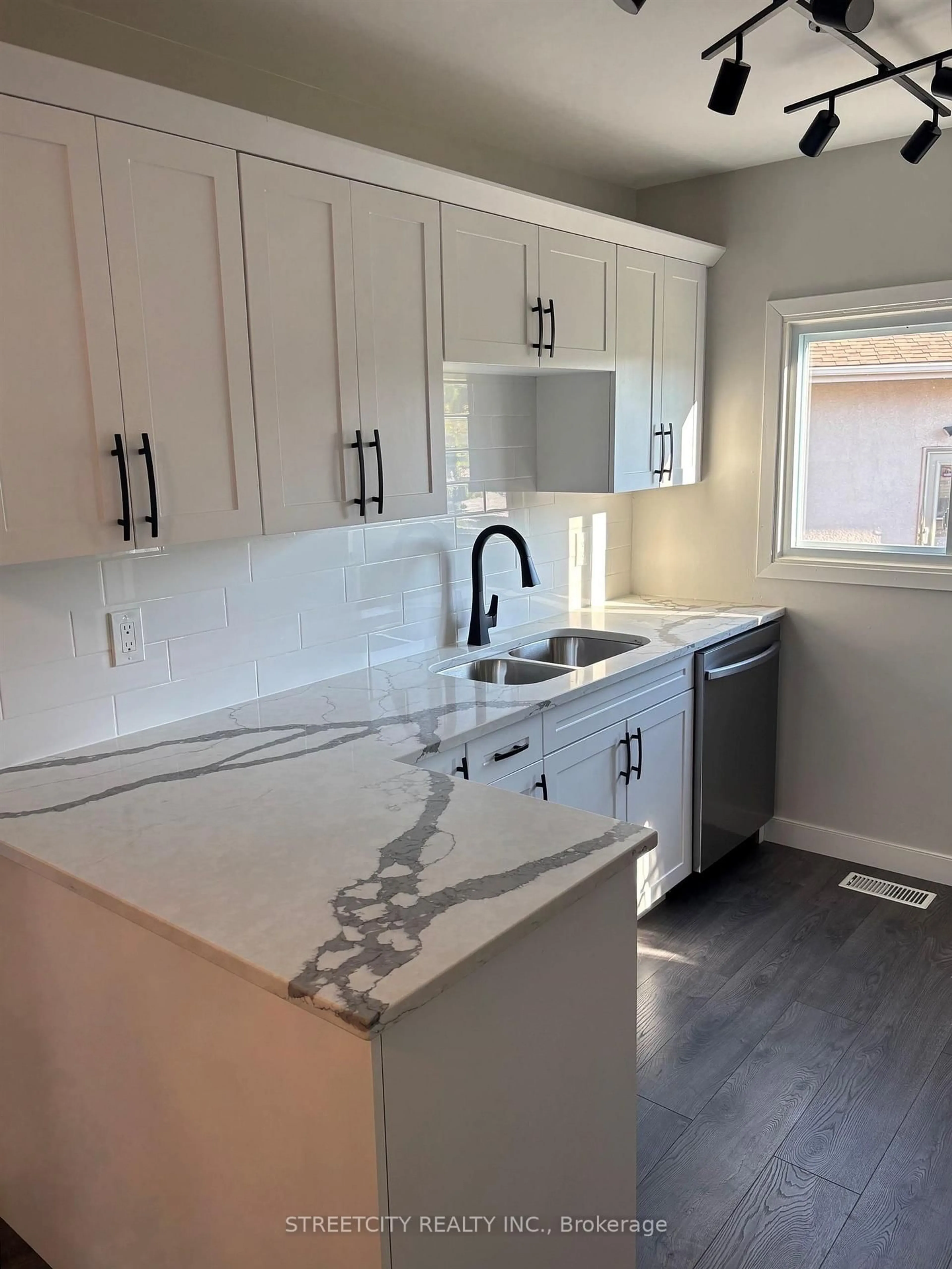 Open concept kitchen, ceramic/tile floor for 112 Conestoga St, Thunder Bay Ontario P7C 5S4