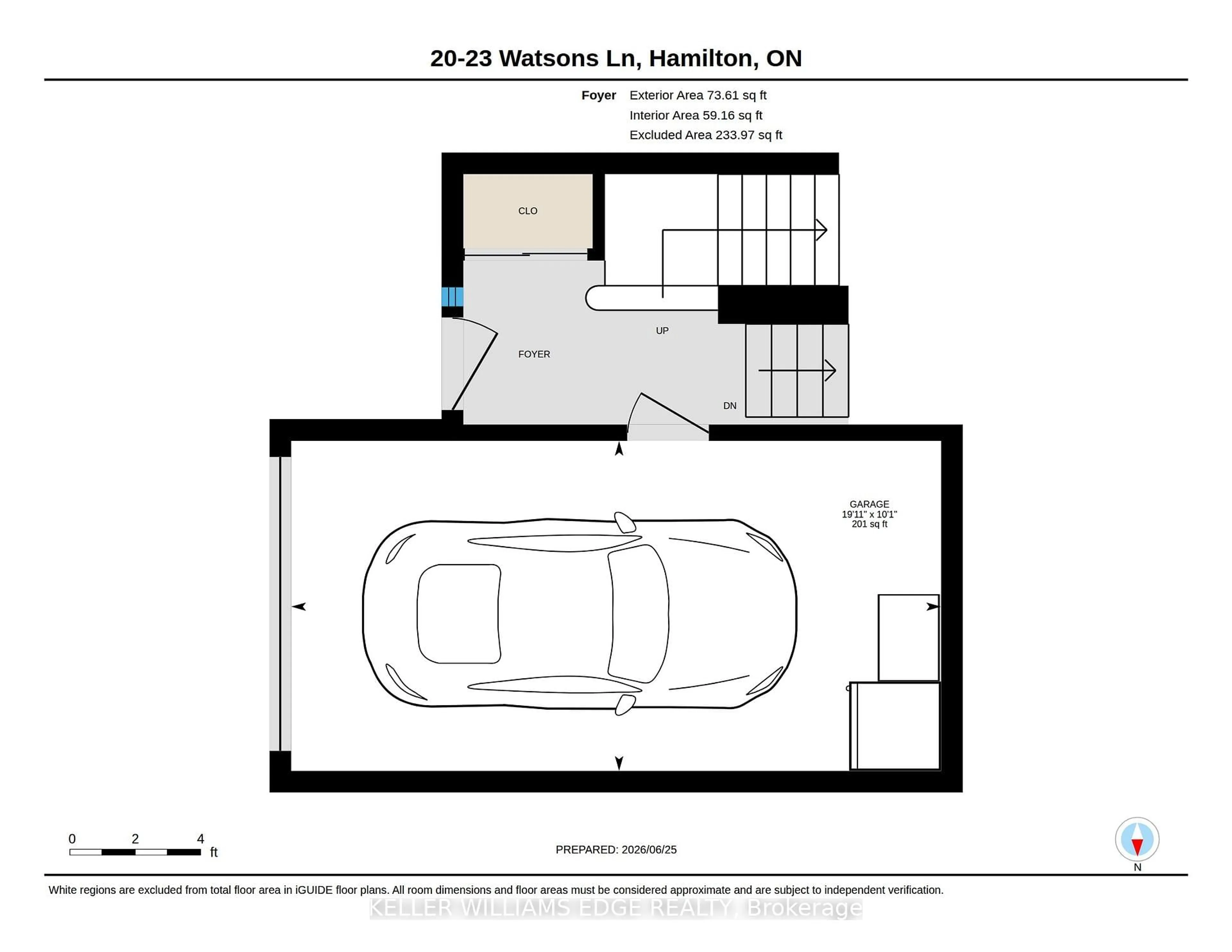 Floor plan for 23 Watson's Lane #20, Hamilton Ontario L9H 5G9