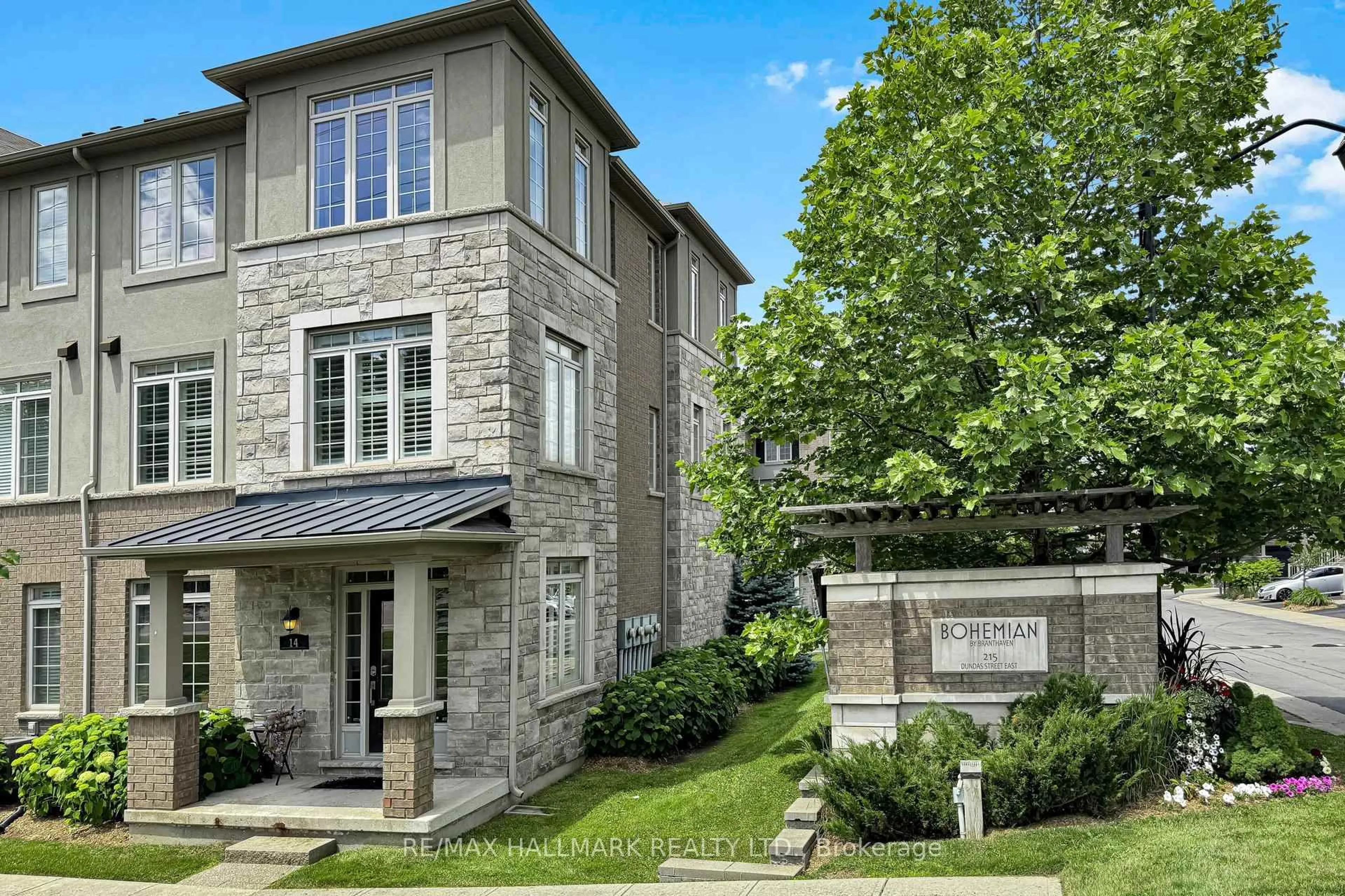 Home with brick exterior material, street for 215 Dundas St #14, Hamilton Ontario L8B 0X1
