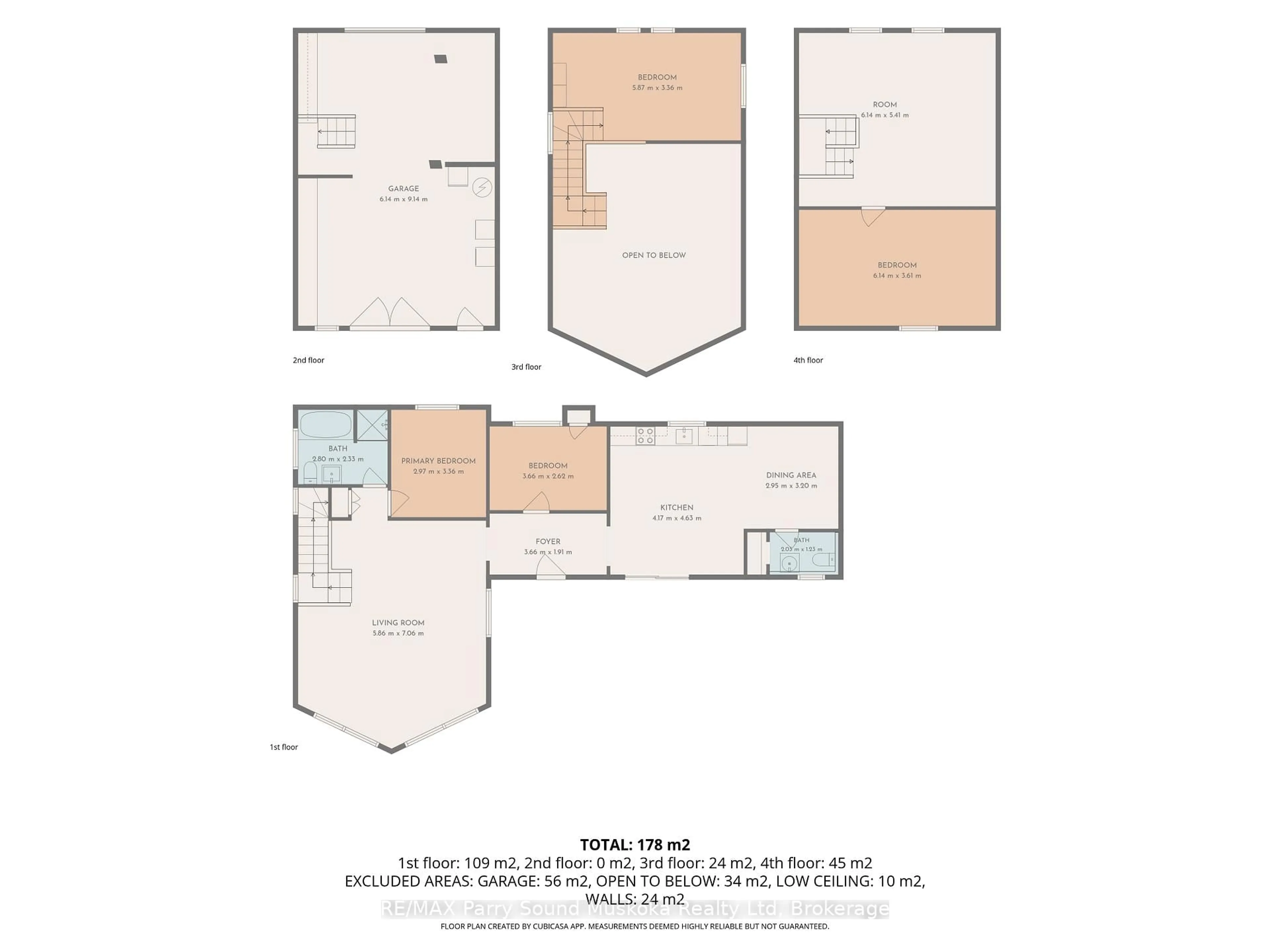 Floor plan for 383 Horseshoe Lake WA, Seguin Ontario P2A 2W8