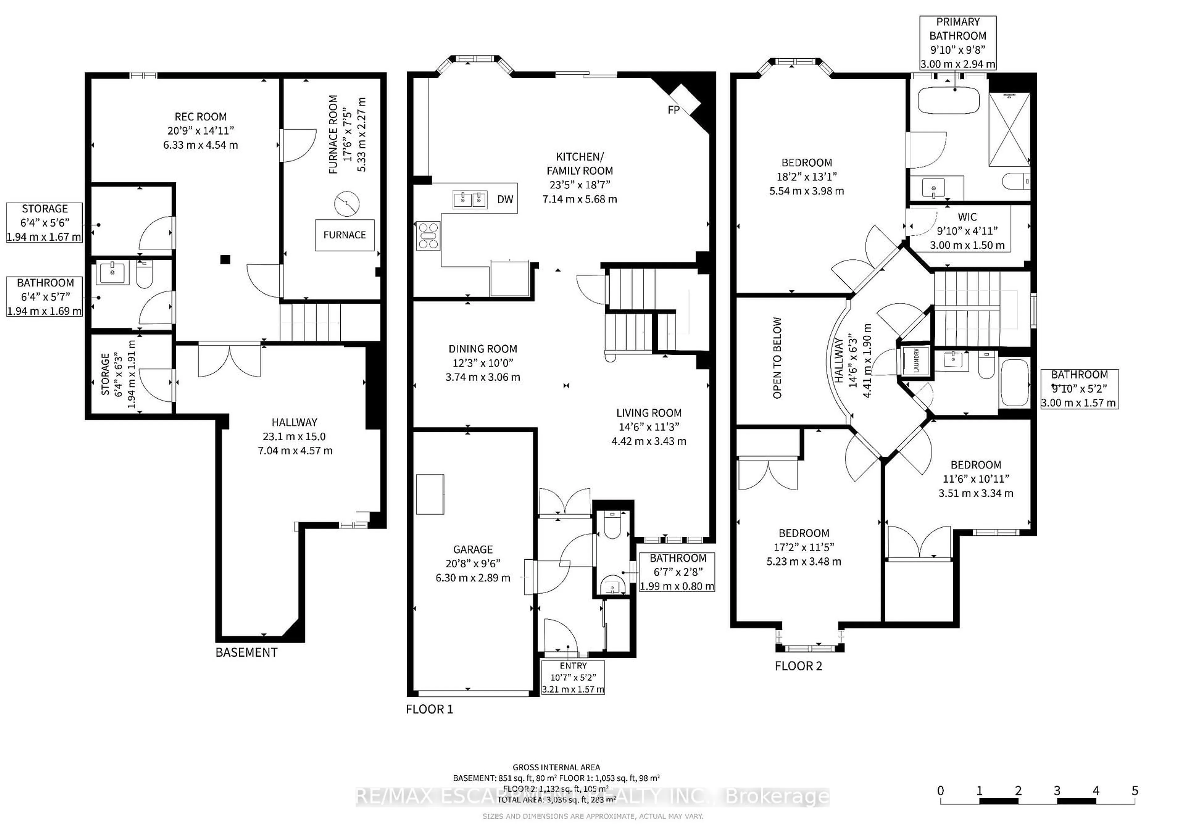 Floor plan for 286 Hamilton Dr #1, Hamilton Ontario L9G 4W6