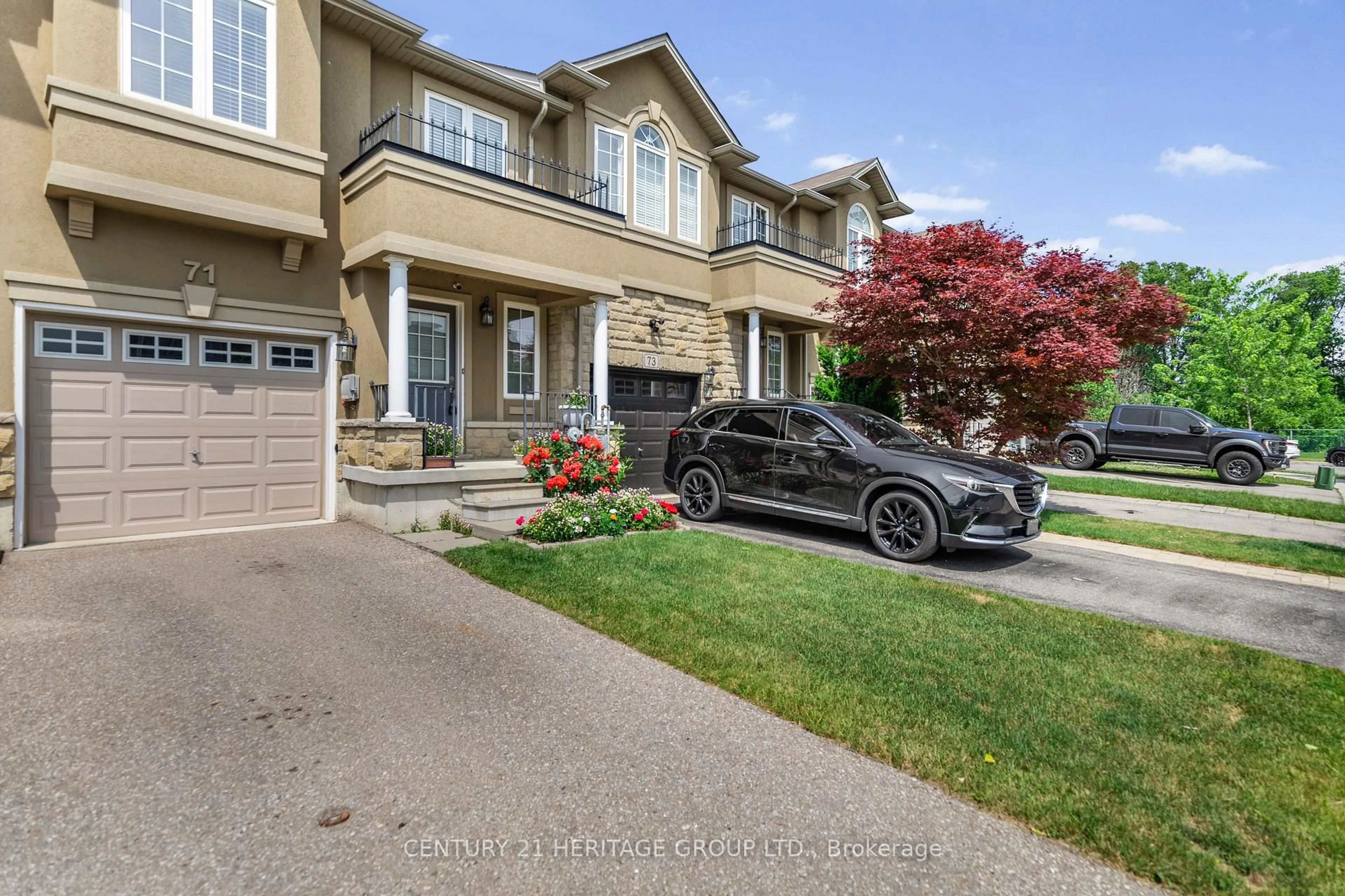 A pic from outside/outdoor area/front of a property/back of a property/a pic from drone, street for 71 Waterbridge St, Hamilton Ontario L8J 0G2