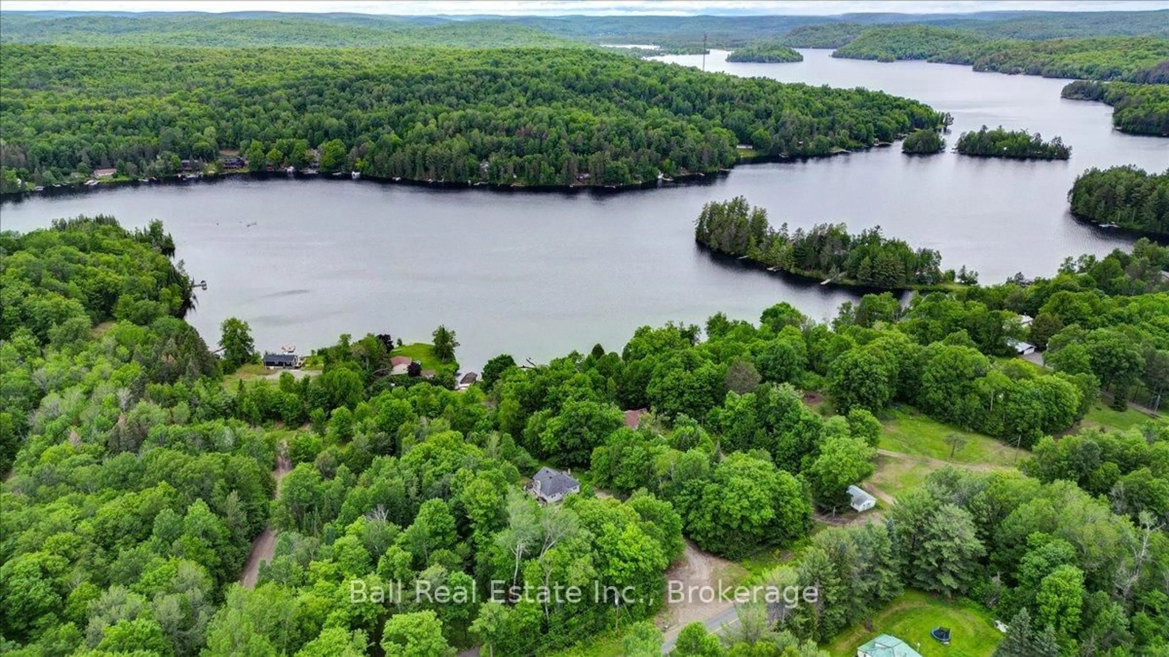 A pic from outside/outdoor area/front of a property/back of a property/a pic from drone, water/lake/river/ocean view for 1482 South Baptiste Lake Rd, Bancroft Ontario K0L 1C0
