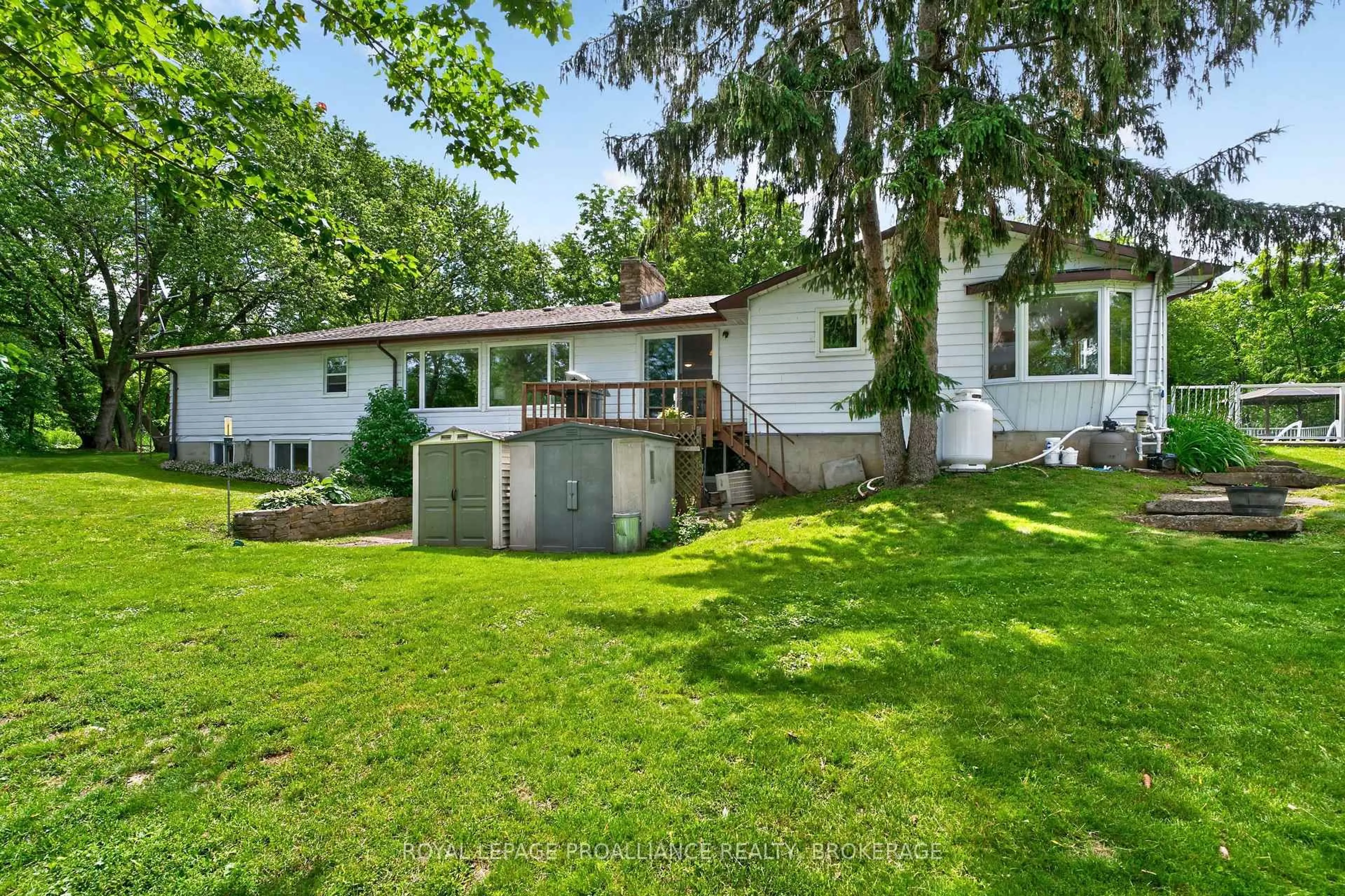 A pic from outside/outdoor area/front of a property/back of a property/a pic from drone, water/lake/river/ocean view for 1482 Jarvis Rd, Kingston Ontario K7L 4V3