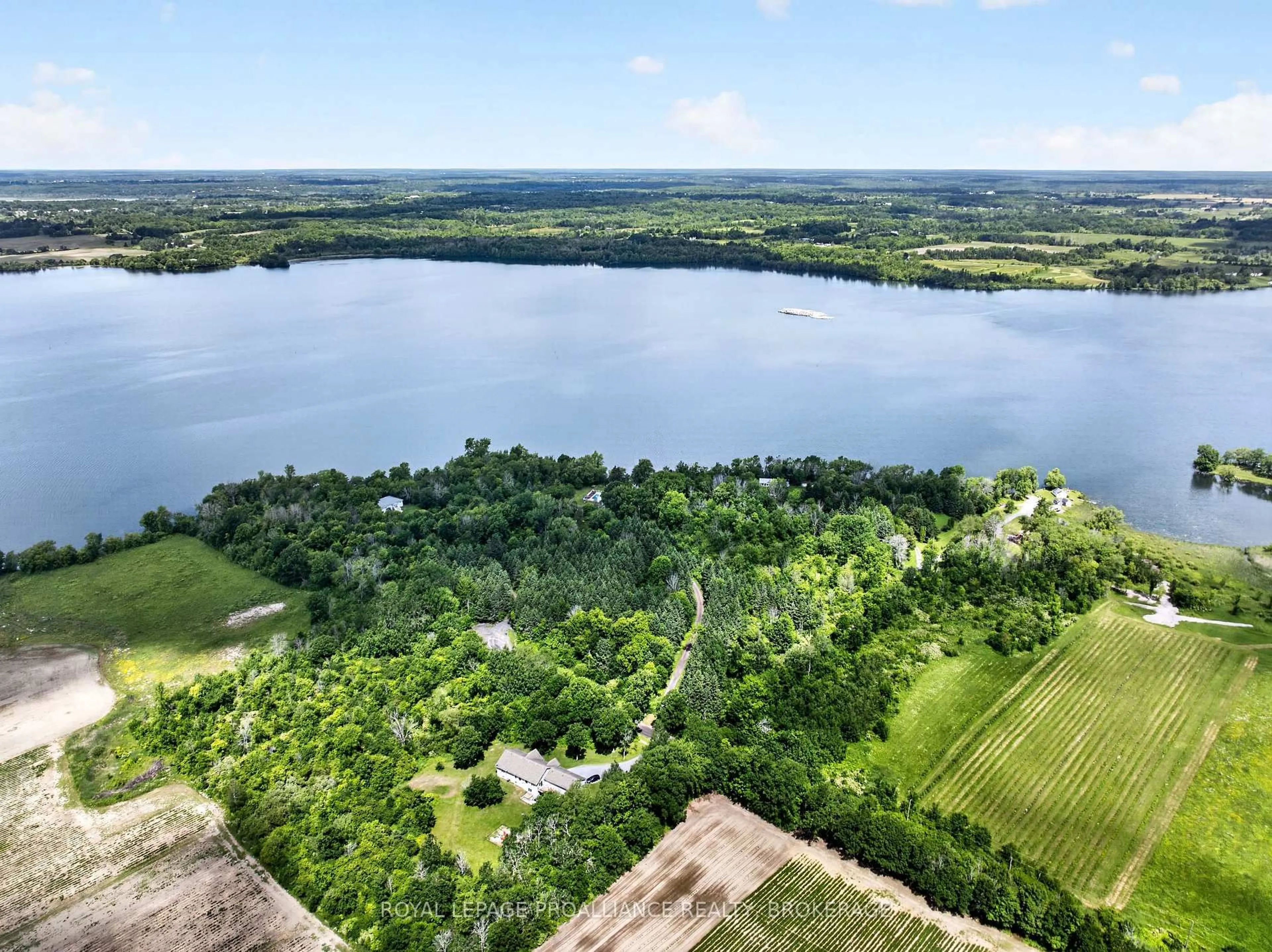 A pic from outside/outdoor area/front of a property/back of a property/a pic from drone, water/lake/river/ocean view for 1482 Jarvis Rd, Kingston Ontario K7L 4V3