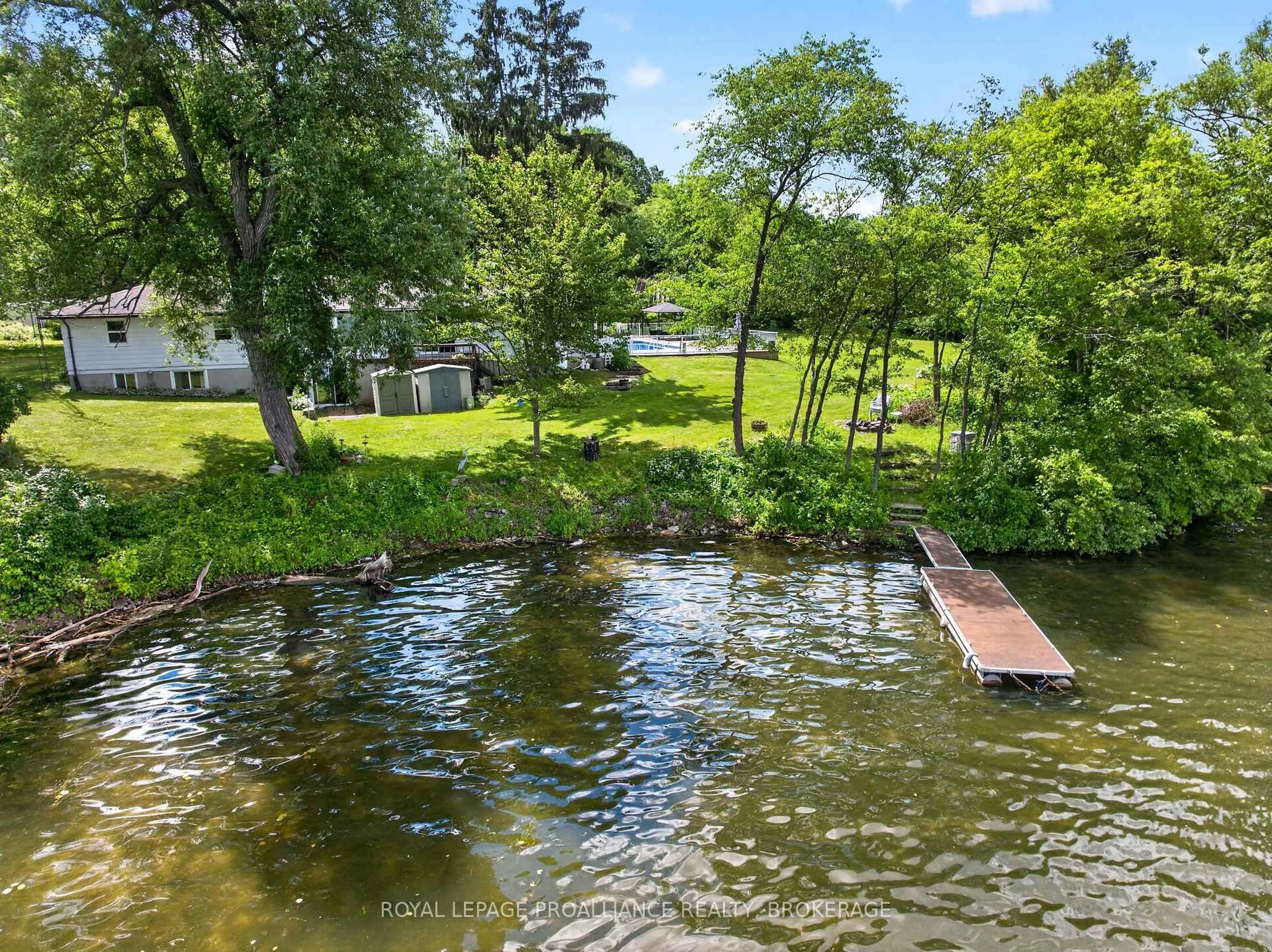 A pic from outside/outdoor area/front of a property/back of a property/a pic from drone, water/lake/river/ocean view for 1482 Jarvis Rd, Kingston Ontario K7L 4V3