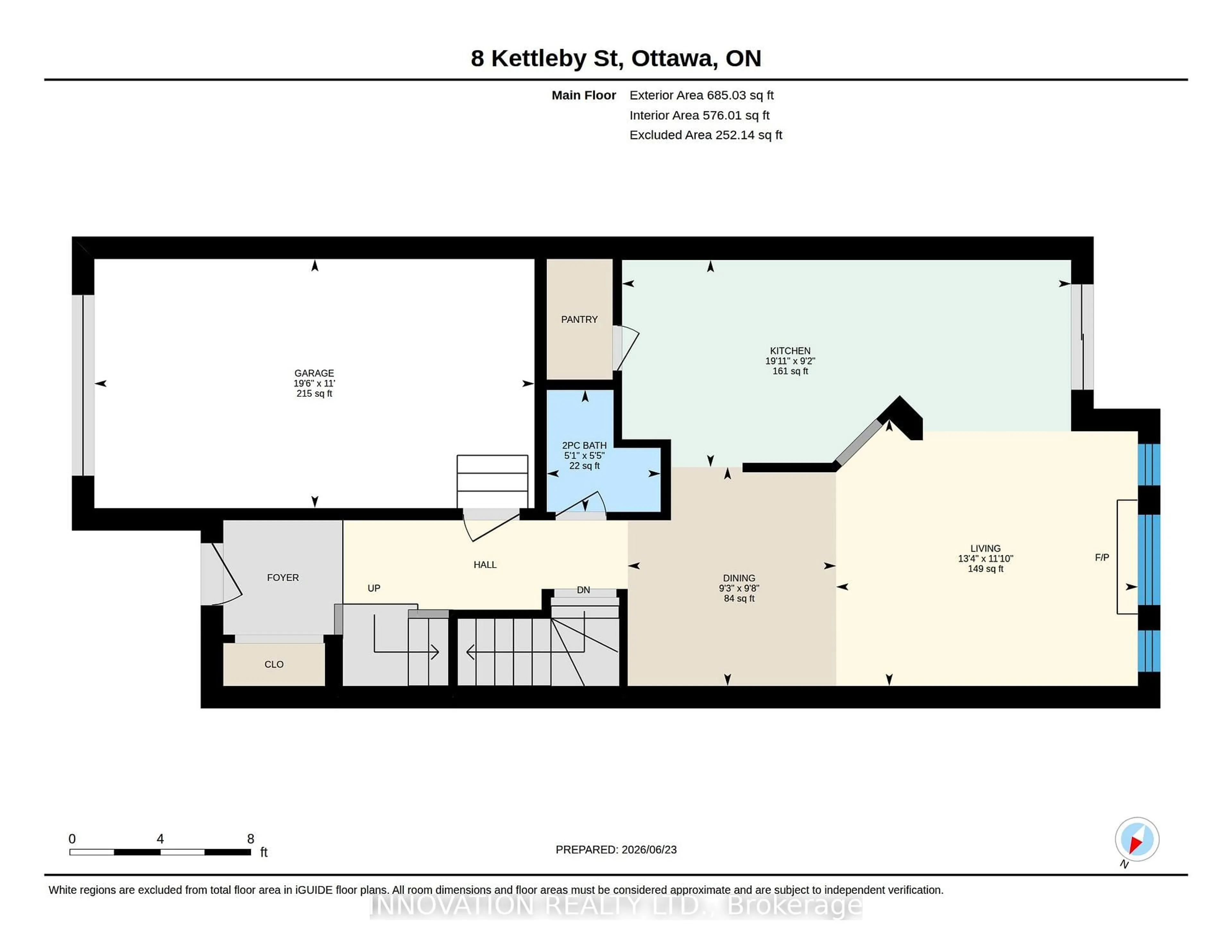 Floor plan for 8 Kettleby St, Ottawa Ontario K2K 3C2