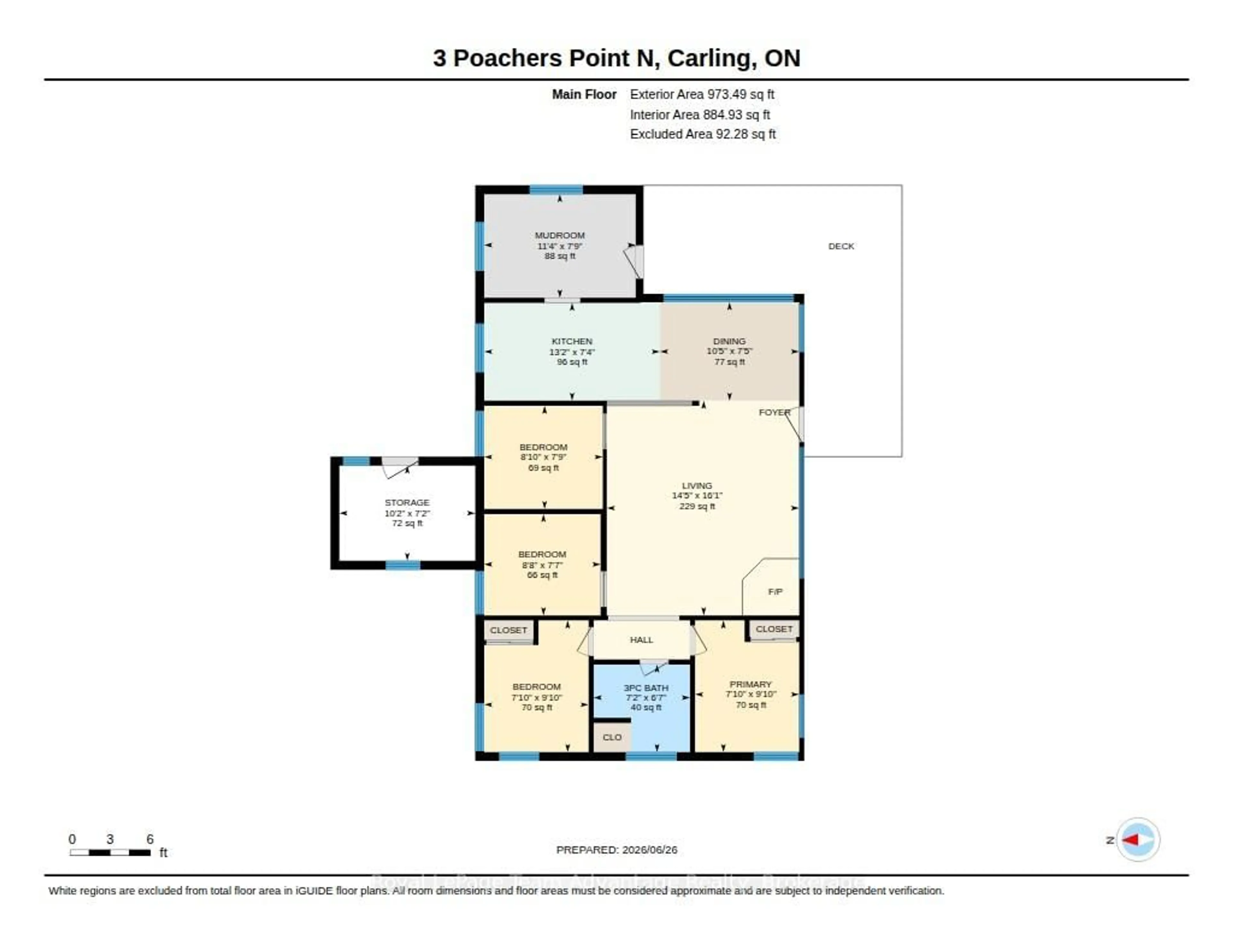 Floor plan for 3 Poachers Pt, Carling Ontario P0G 1G0