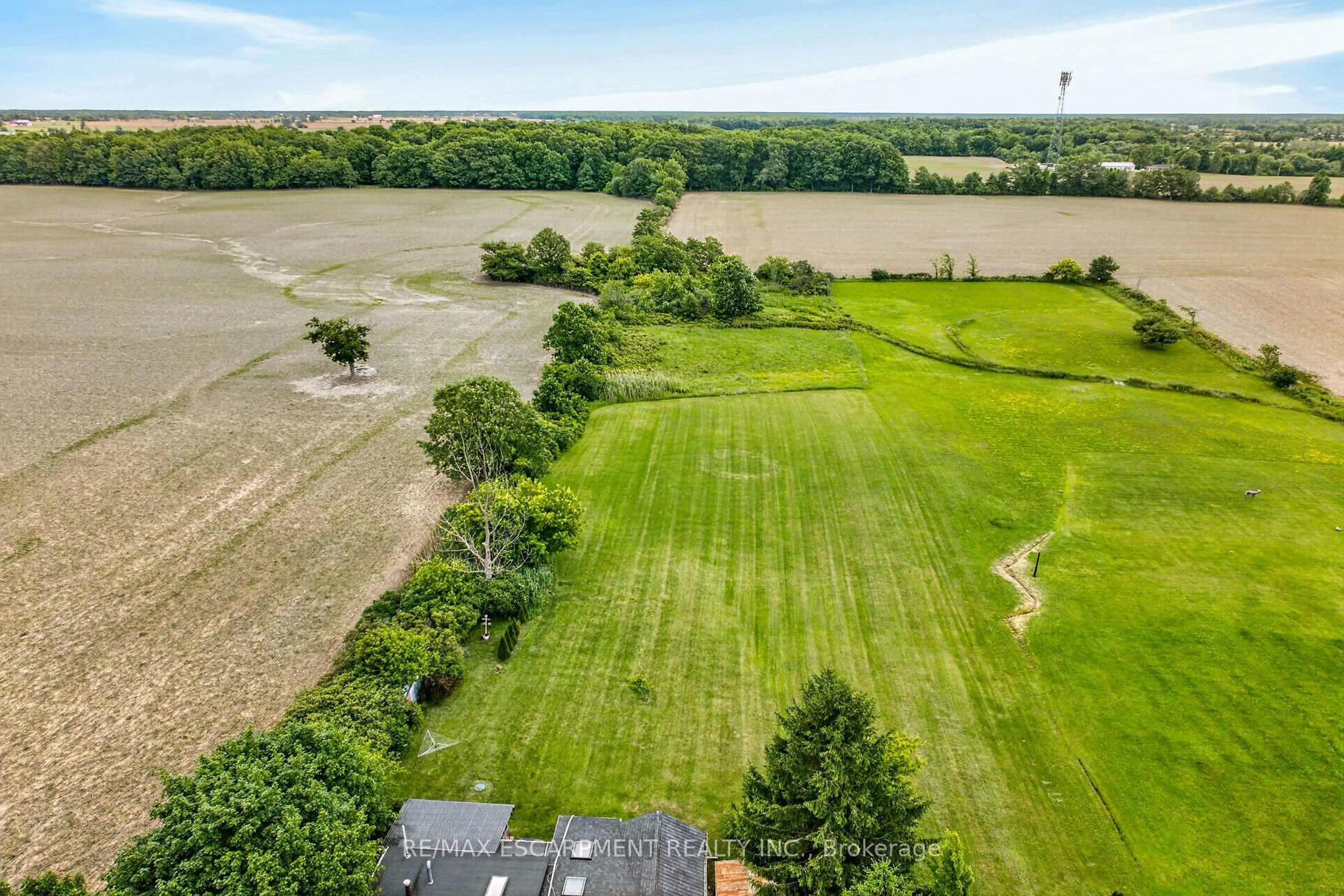 A pic from outside/outdoor area/front of a property/back of a property/a pic from drone, water/lake/river/ocean view for 3459 Highway 56, Hamilton Ontario L0R 1C0