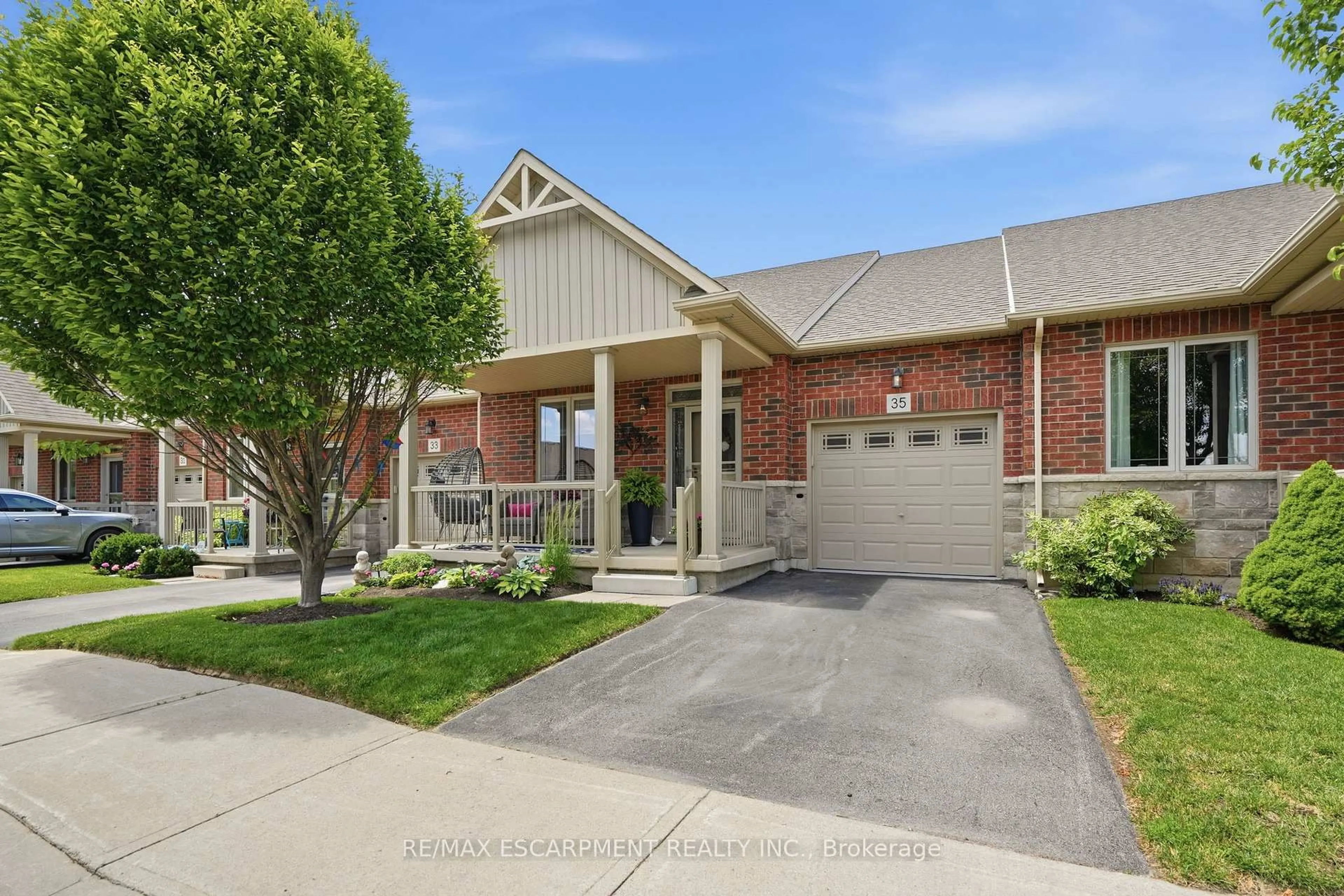 Home with brick exterior material, street for 35 Finton Lane, Hamilton Ontario L0R 1C0