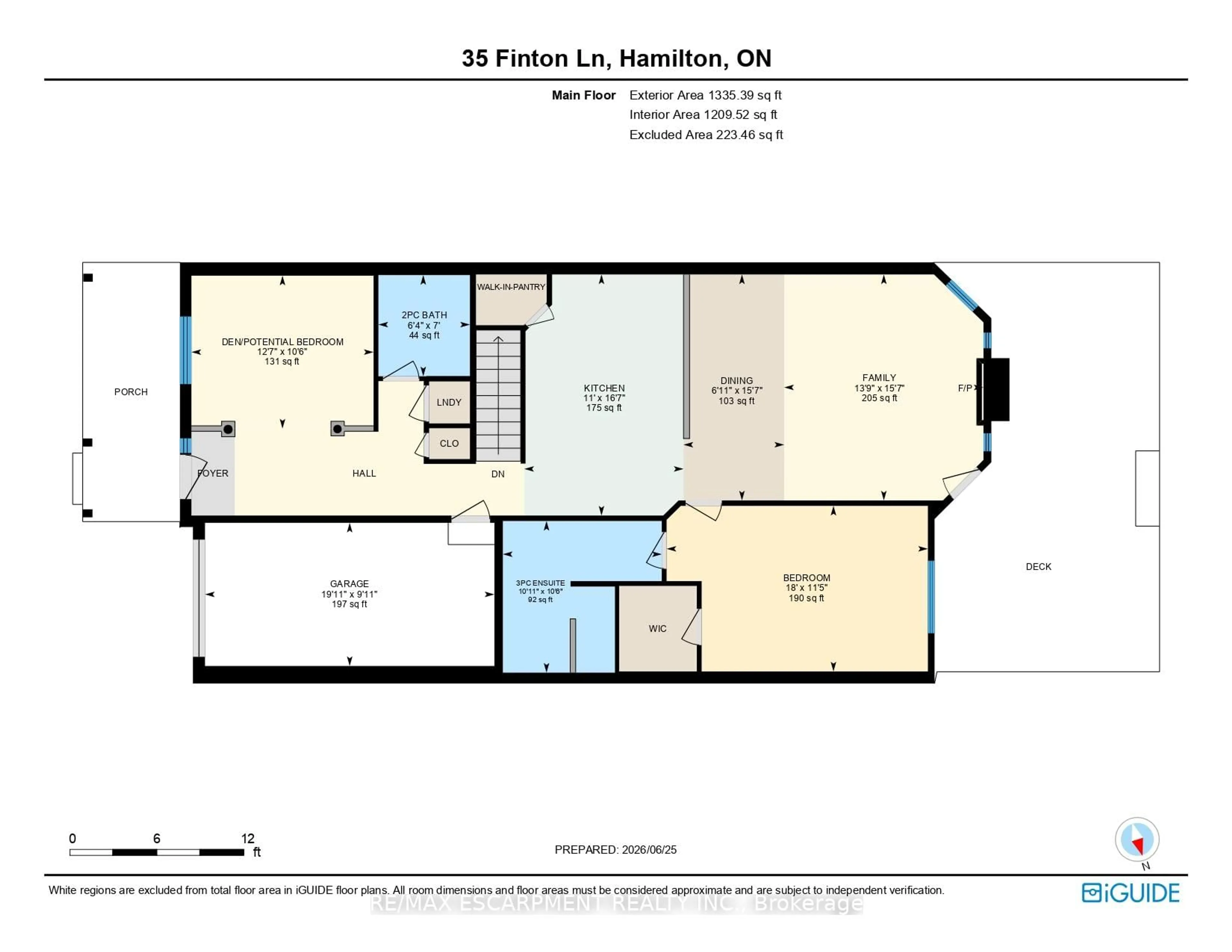 Floor plan for 35 Finton Lane, Hamilton Ontario L0R 1C0