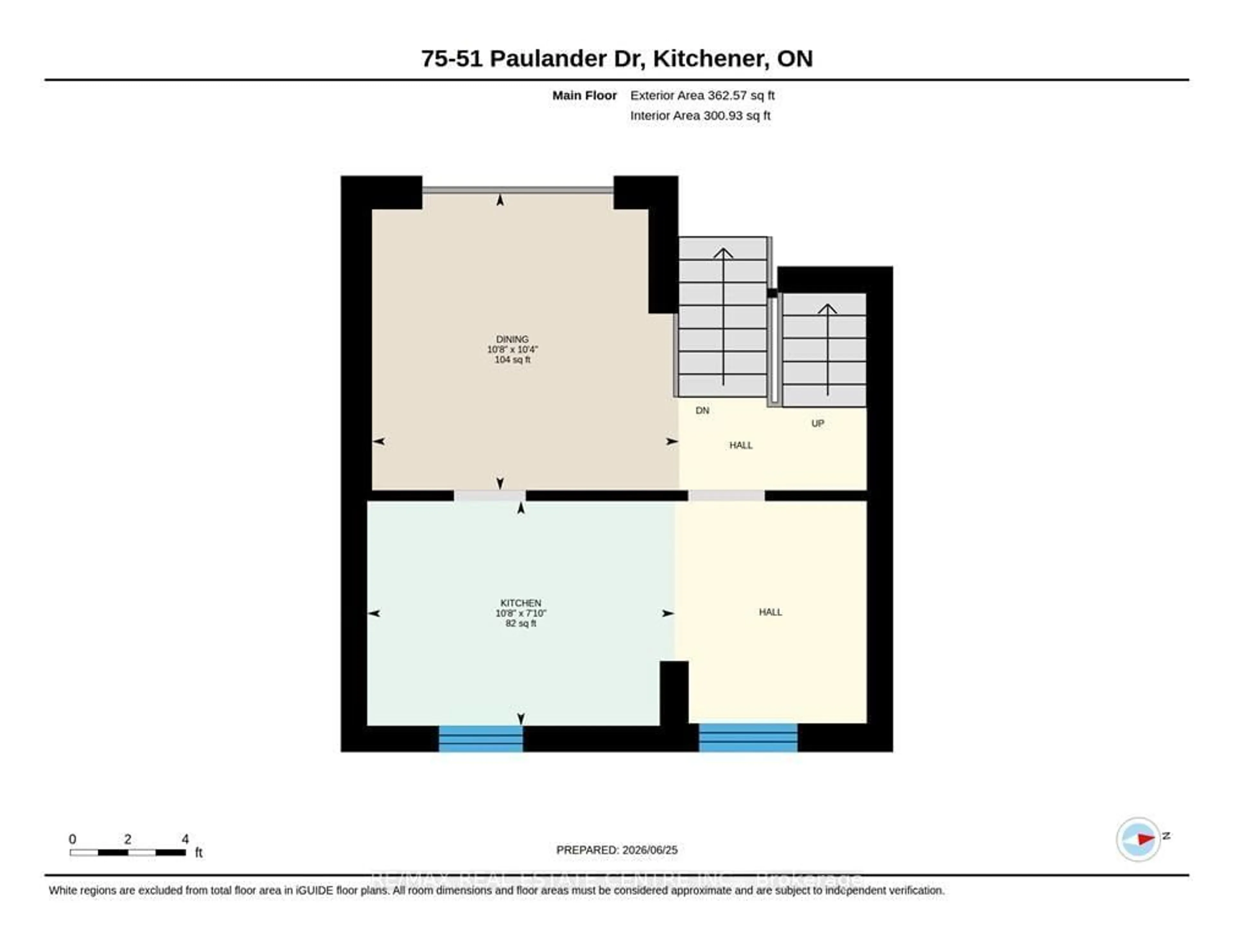 Floor plan for 51 Paulander Dr #75, Kitchener Ontario N2M 5E5