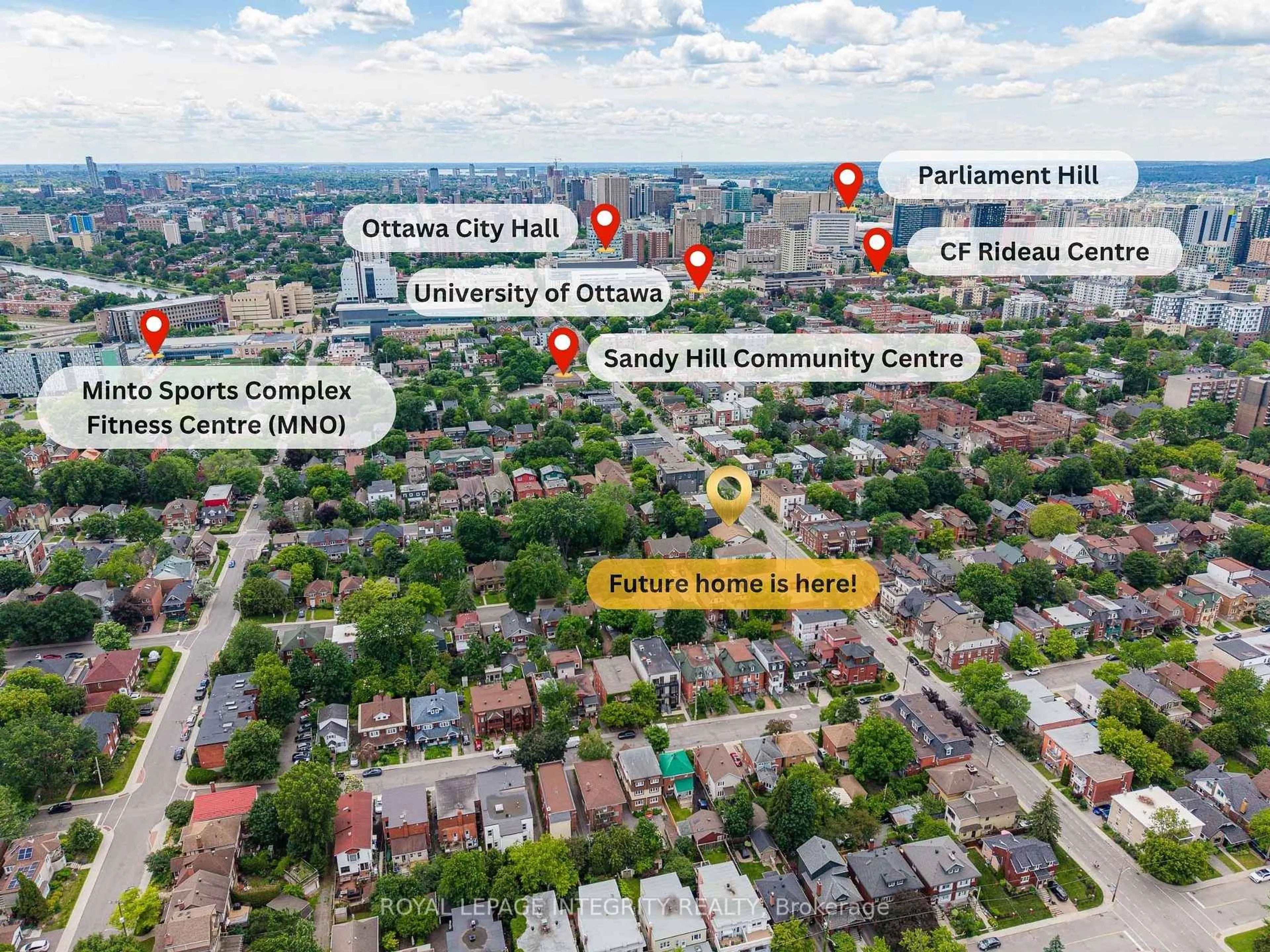 A pic from outside/outdoor area/front of a property/back of a property/a pic from drone, city buildings view from balcony for 318 Somerset St, Ottawa Ontario K1N 6W3