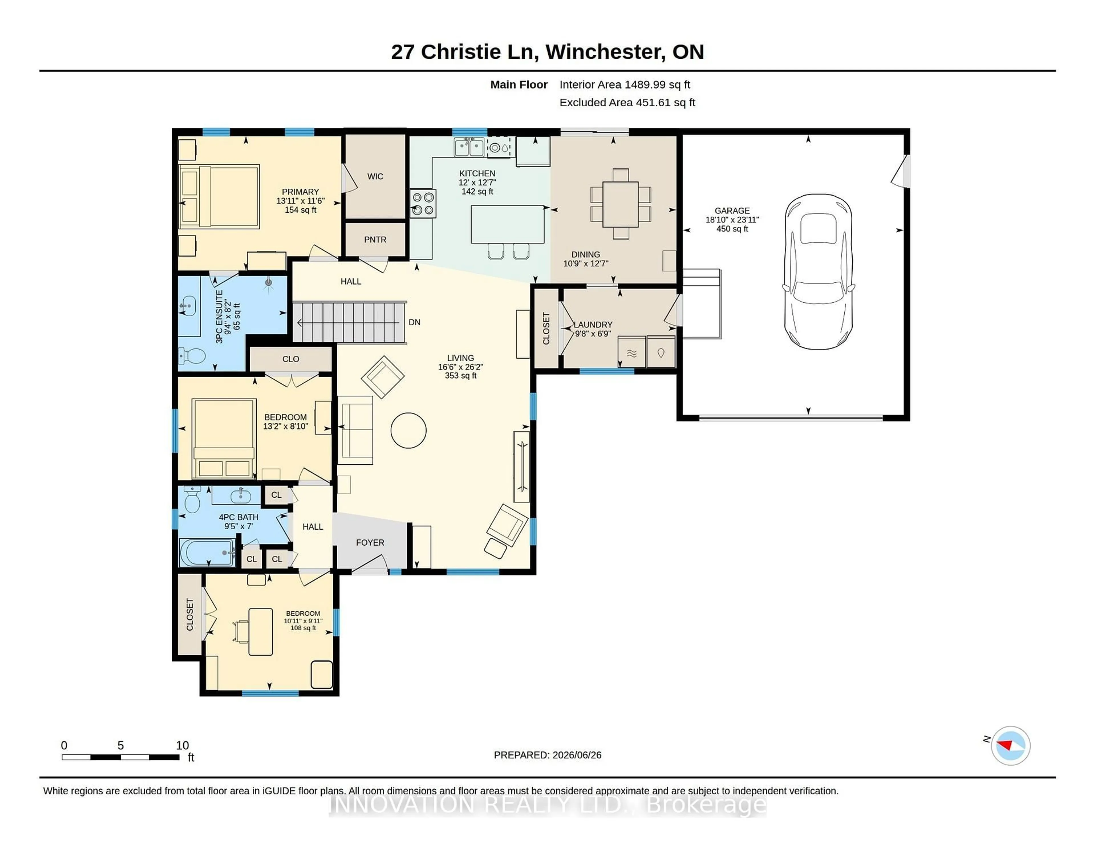 Floor plan for 27 Christie Lane, North Dundas Ontario K0C 2K0