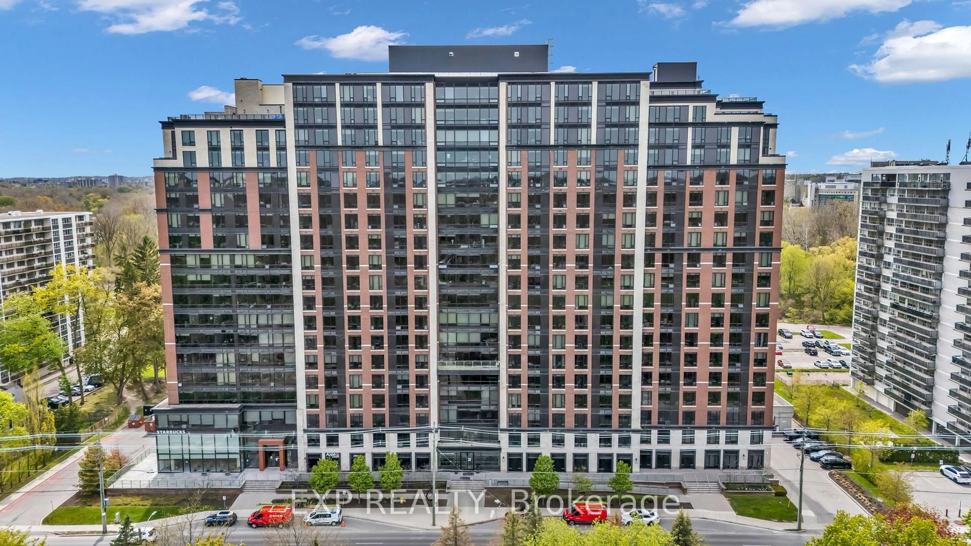 A pic from outside/outdoor area/front of a property/back of a property/a pic from drone, city buildings view from balcony for 1107 Richmond St #1107, London East Ontario N6A 0C1
