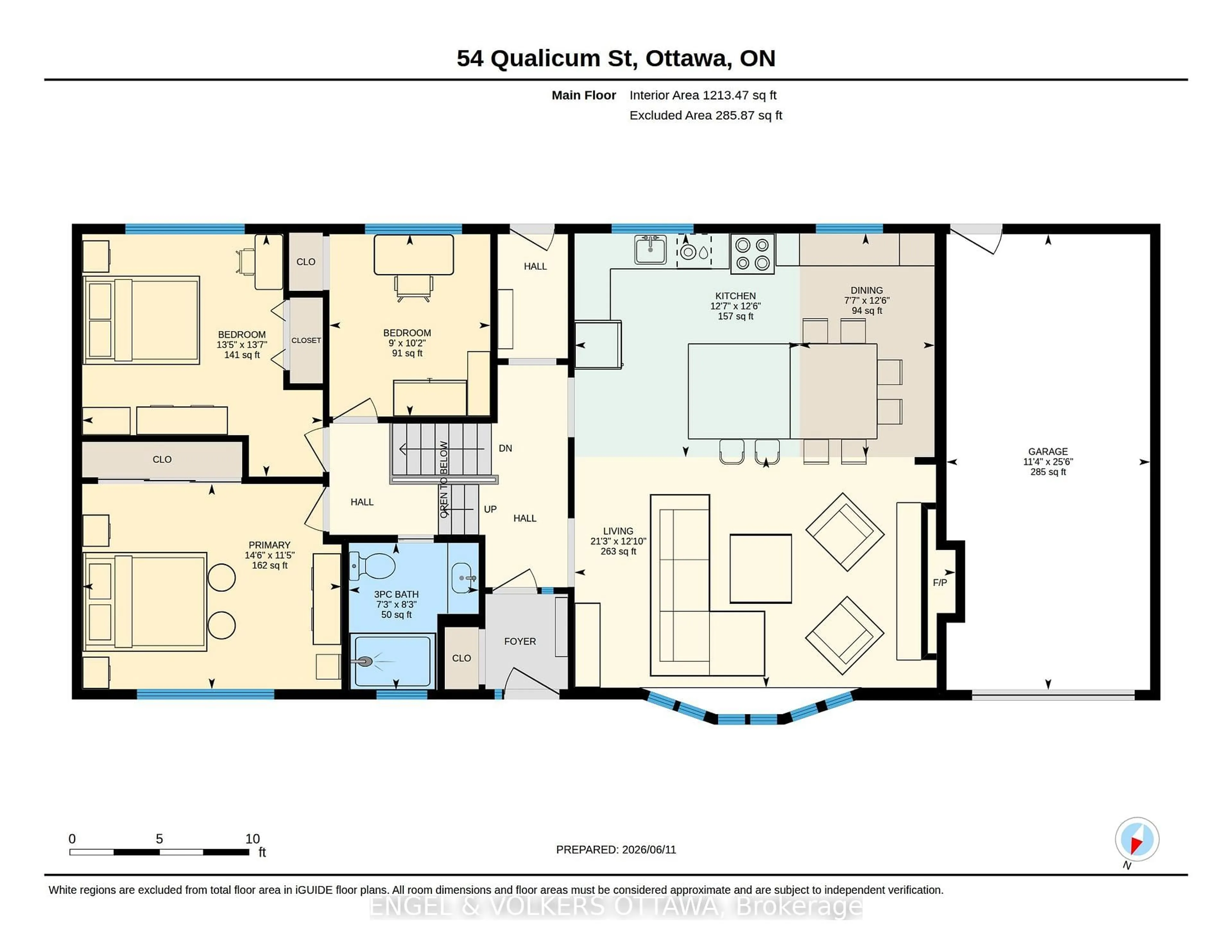 Floor plan for 54 Qualicum St, Ottawa Ontario K2H 7H4