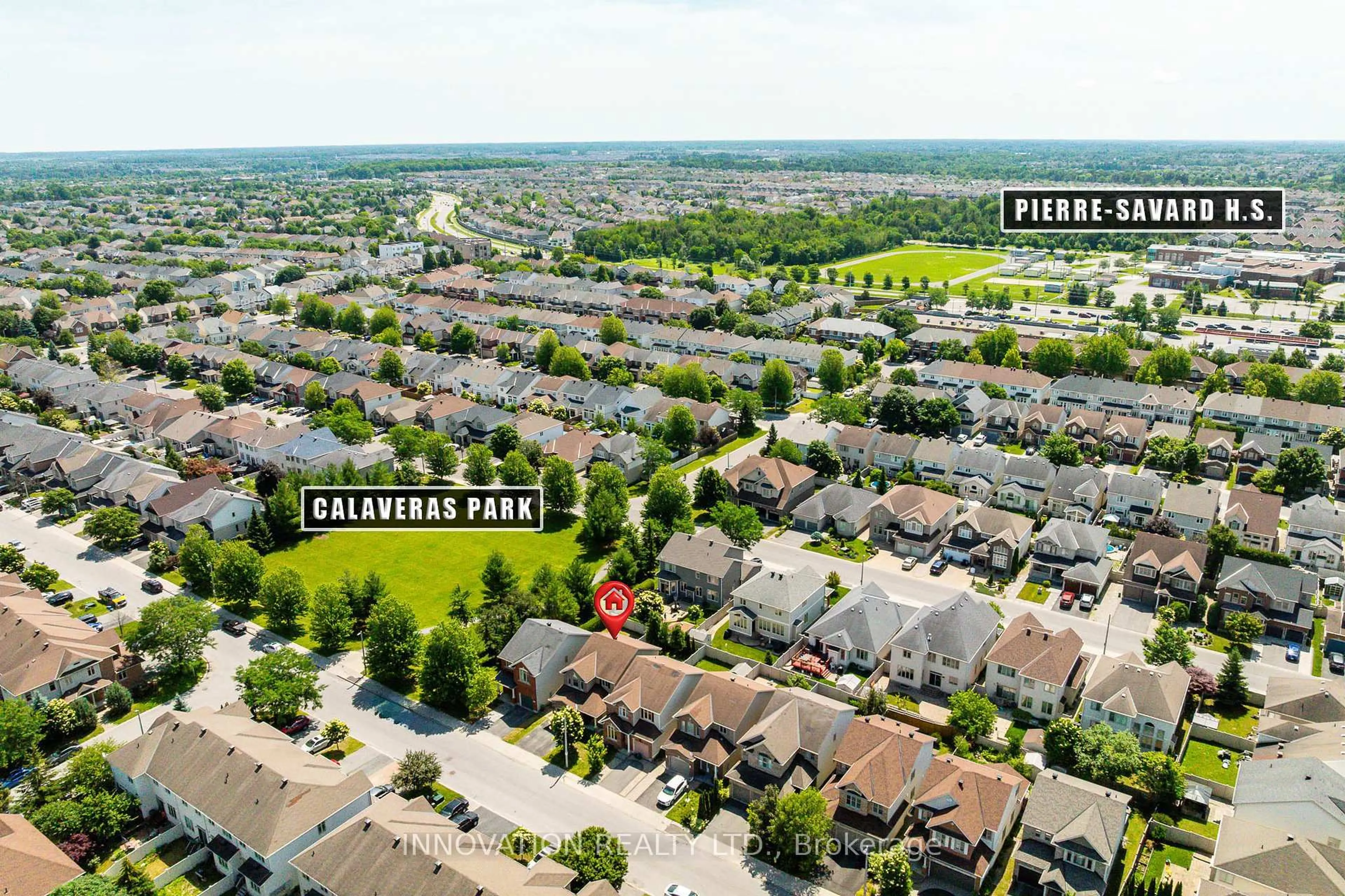 A pic from outside/outdoor area/front of a property/back of a property/a pic from drone, street for 227 Calaveras Ave, Ottawa Ontario K2J 5K6