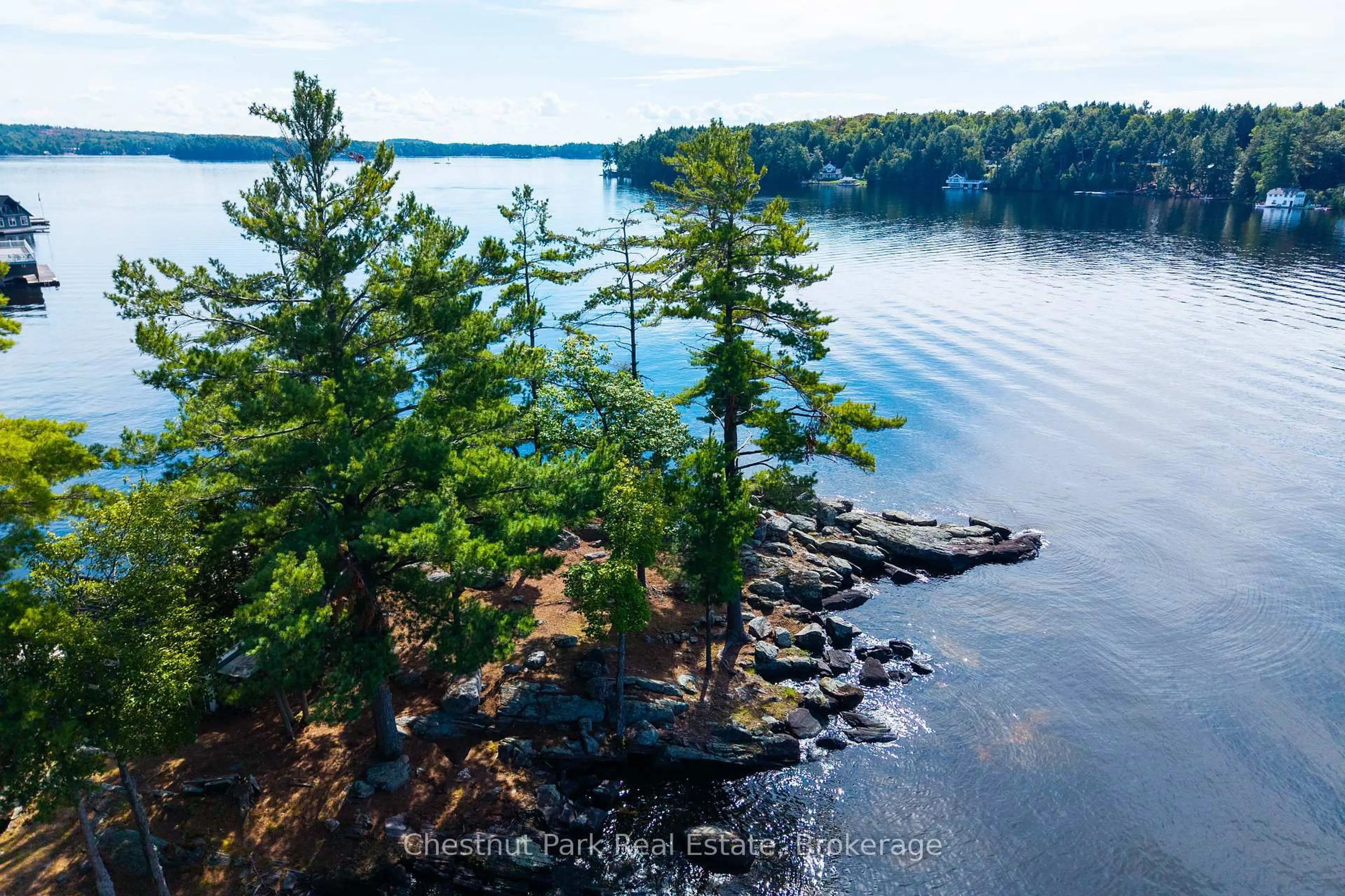 A pic from outside/outdoor area/front of a property/back of a property/a pic from drone, water/lake/river/ocean view for 1121 Scarcliffe Rd #20, Muskoka Lakes Ontario P0B 1J0