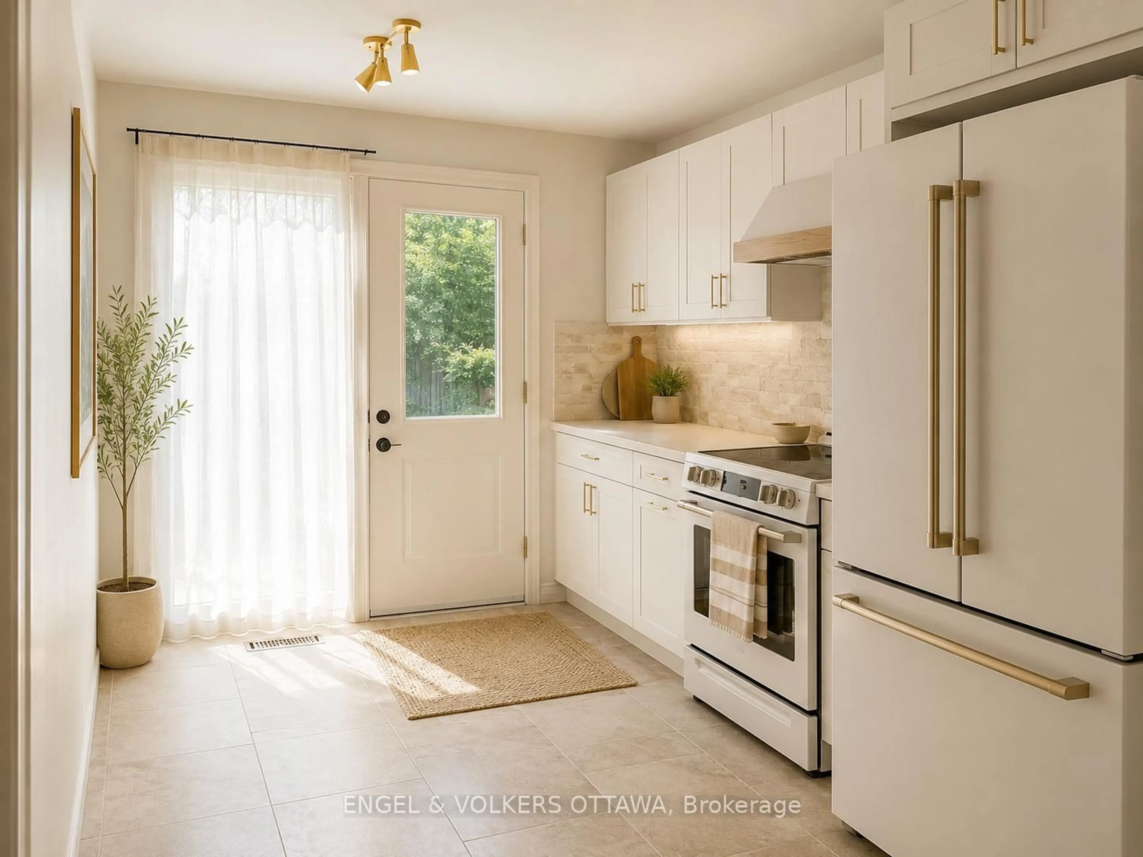 Open concept kitchen, ceramic/tile floor for 2063 Jasmine Cres #65, Ottawa Ontario K1J 7W2