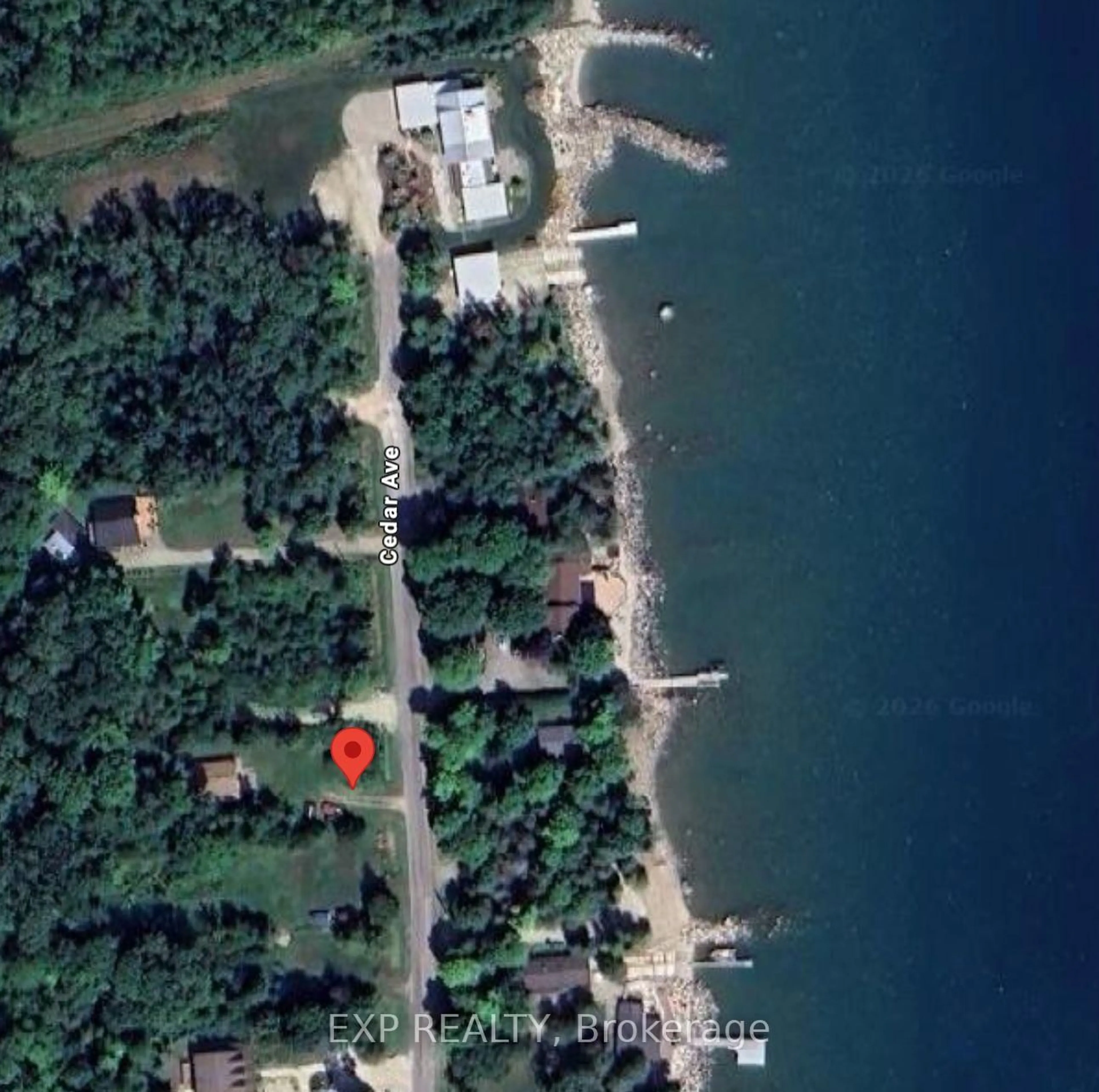 A pic from outside/outdoor area/front of a property/back of a property/a pic from drone, water/lake/river/ocean view for 360 Cedar Ave, Meaford Ontario N4L 1W5