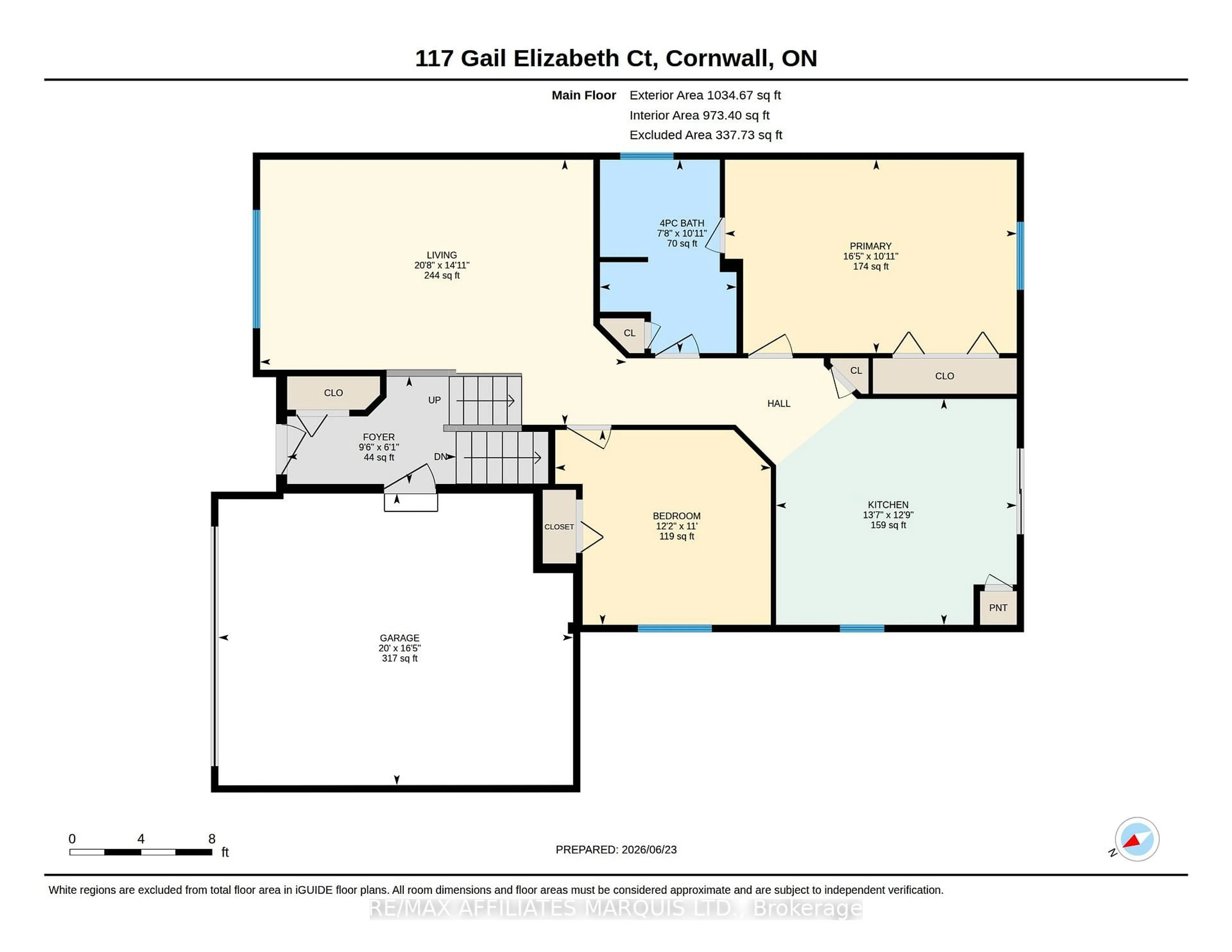 Floor plan for 117 Gail Elizabeth Crt, Cornwall Ontario K6H 0A7