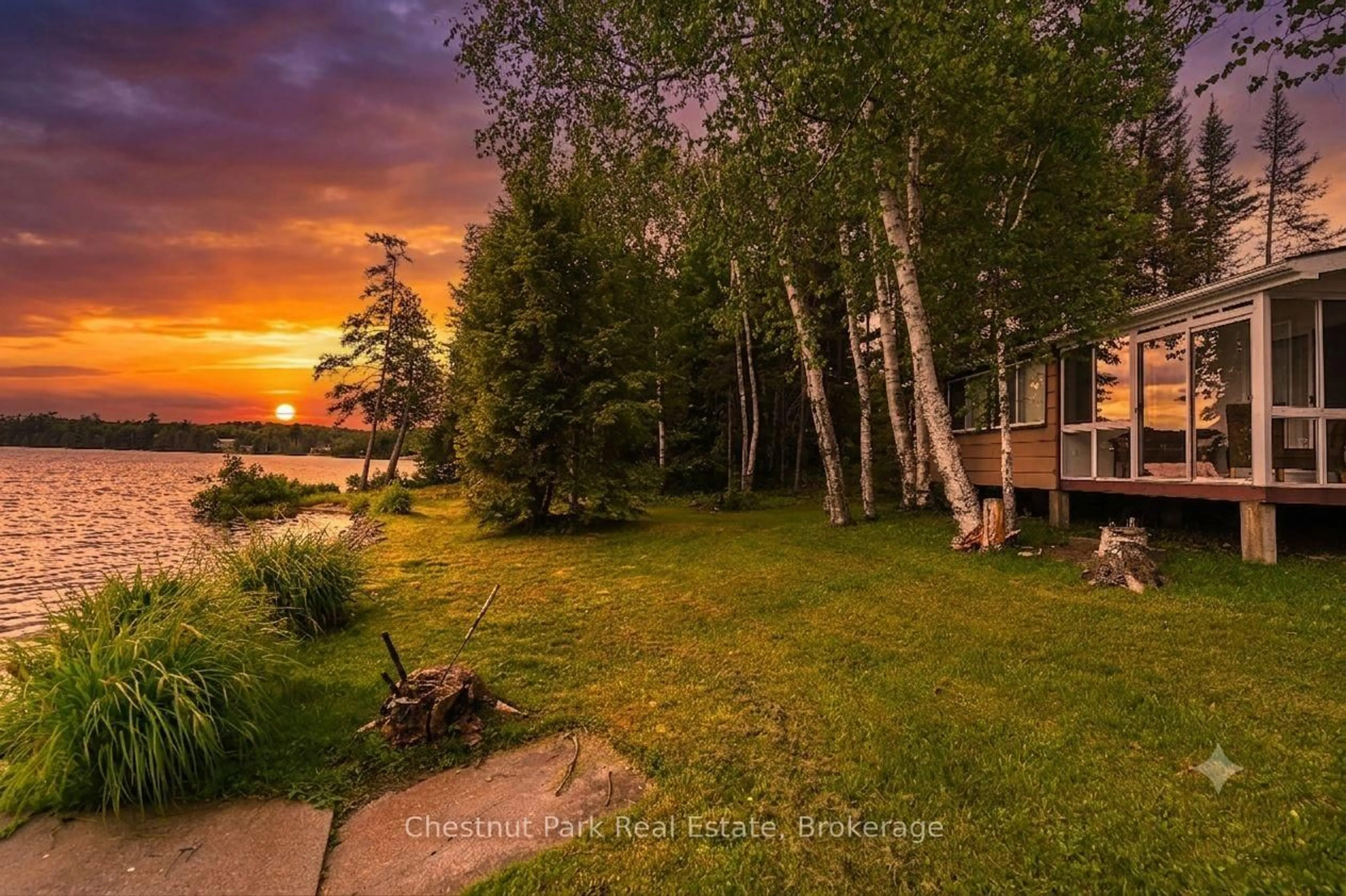 Patio, water/lake/river/ocean view for 37 Willards Lane, Parry Sound Remote Area Ontario P0A 1X0