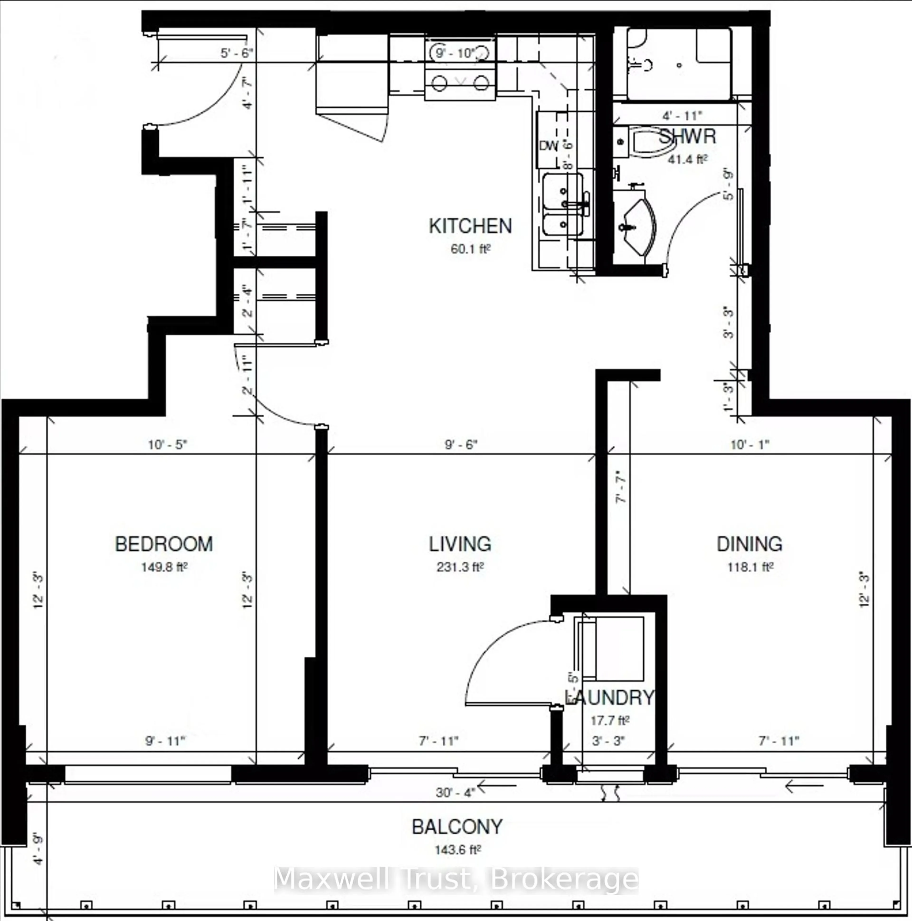 Floor plan for 258C Sunview St #359, Waterloo Ontario N2L 3V9