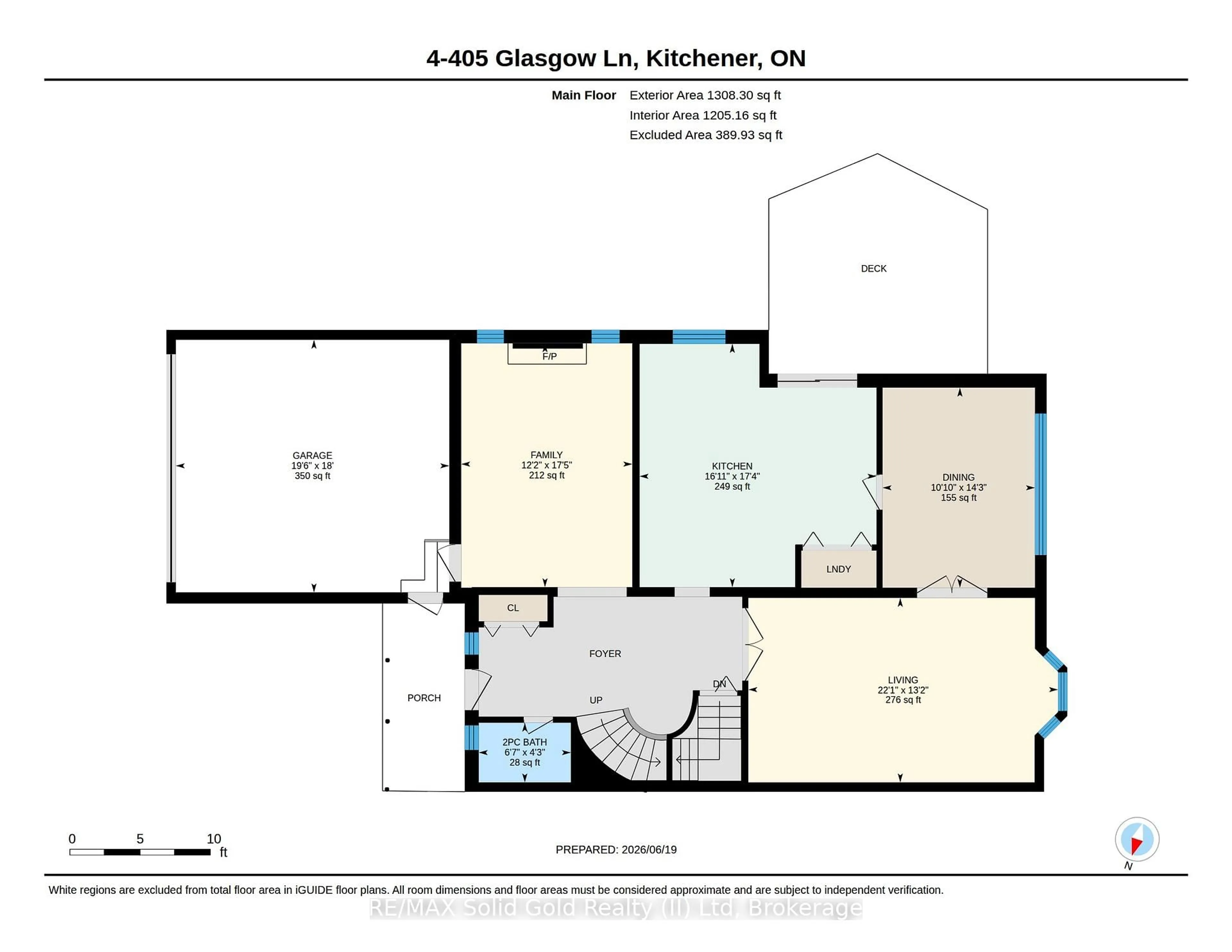 Floor plan for 405 Glasgow St #4, Kitchener Ontario N2M 2N1