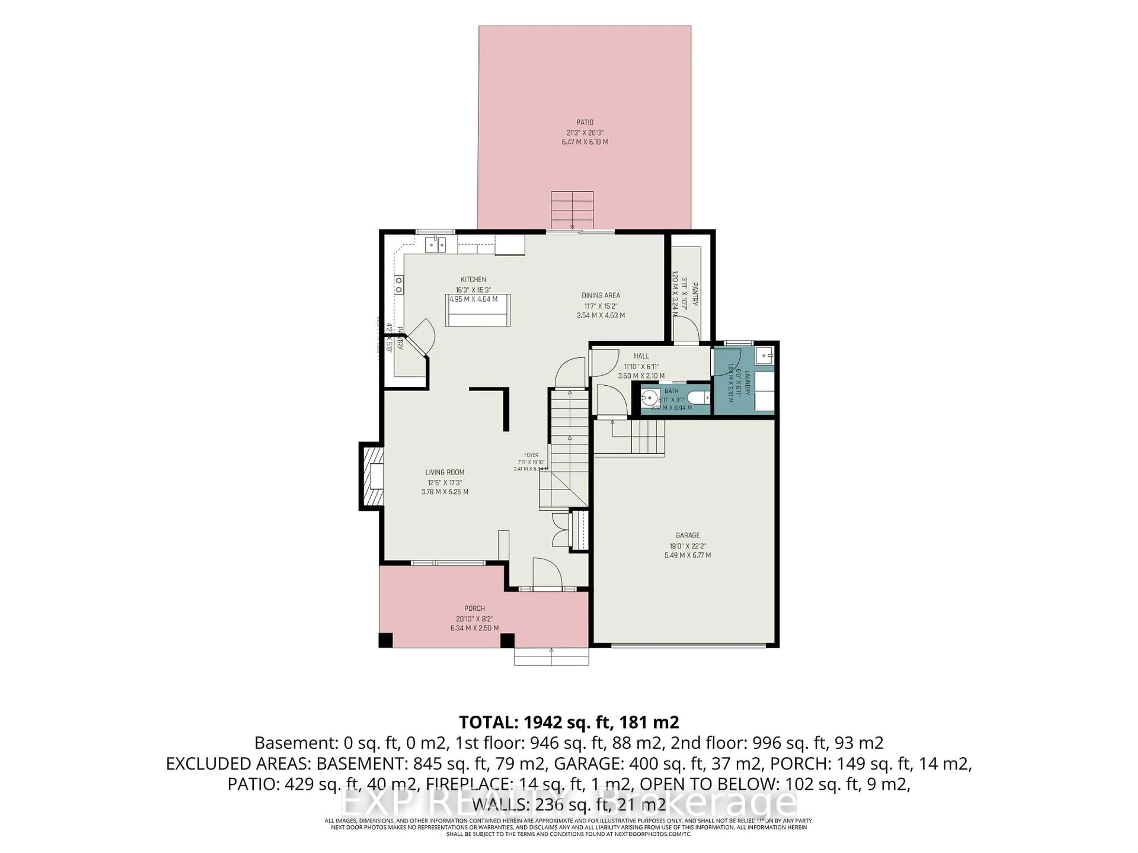 Floor plan for 1152 Avignon St, Russell Ontario K0A 1W0