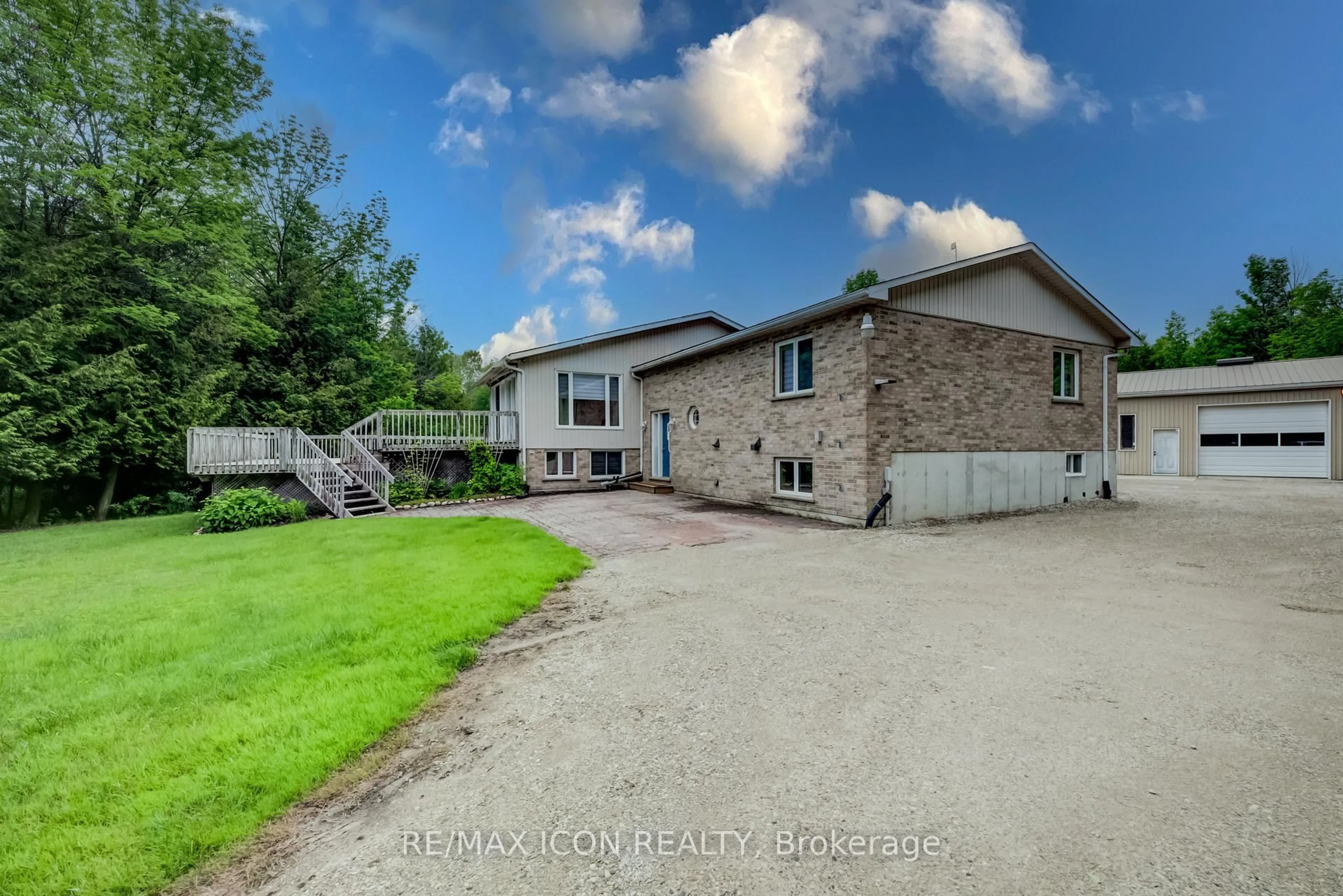 A pic from outside/outdoor area/front of a property/back of a property/a pic from drone, water/lake/river/ocean view for 7298 8 Sdrd, Wellington North Ontario N0G 1A0