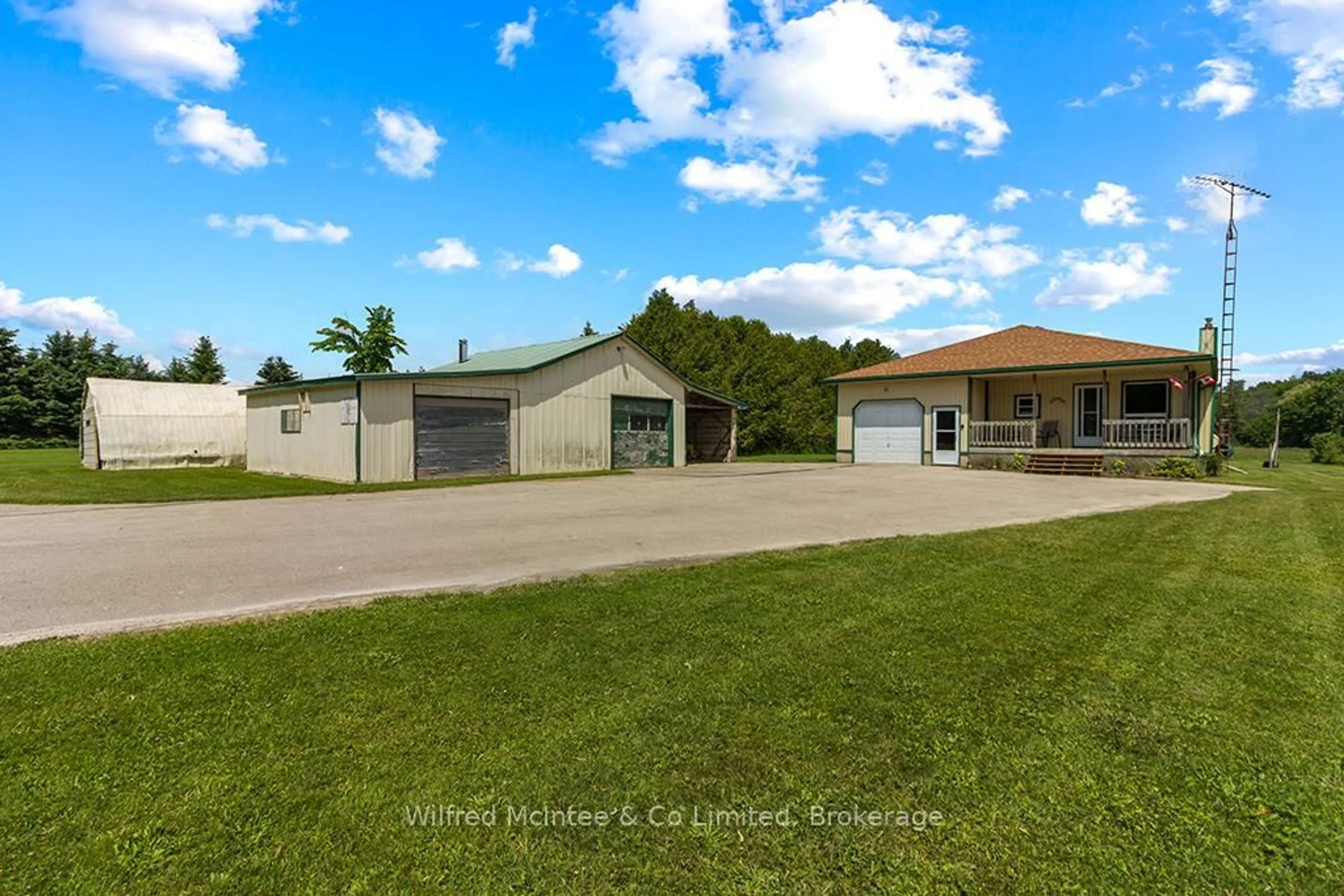 A pic from outside/outdoor area/front of a property/back of a property/a pic from drone, water/lake/river/ocean view for 242287 16 Concession, West Grey Ontario N0G 2M0