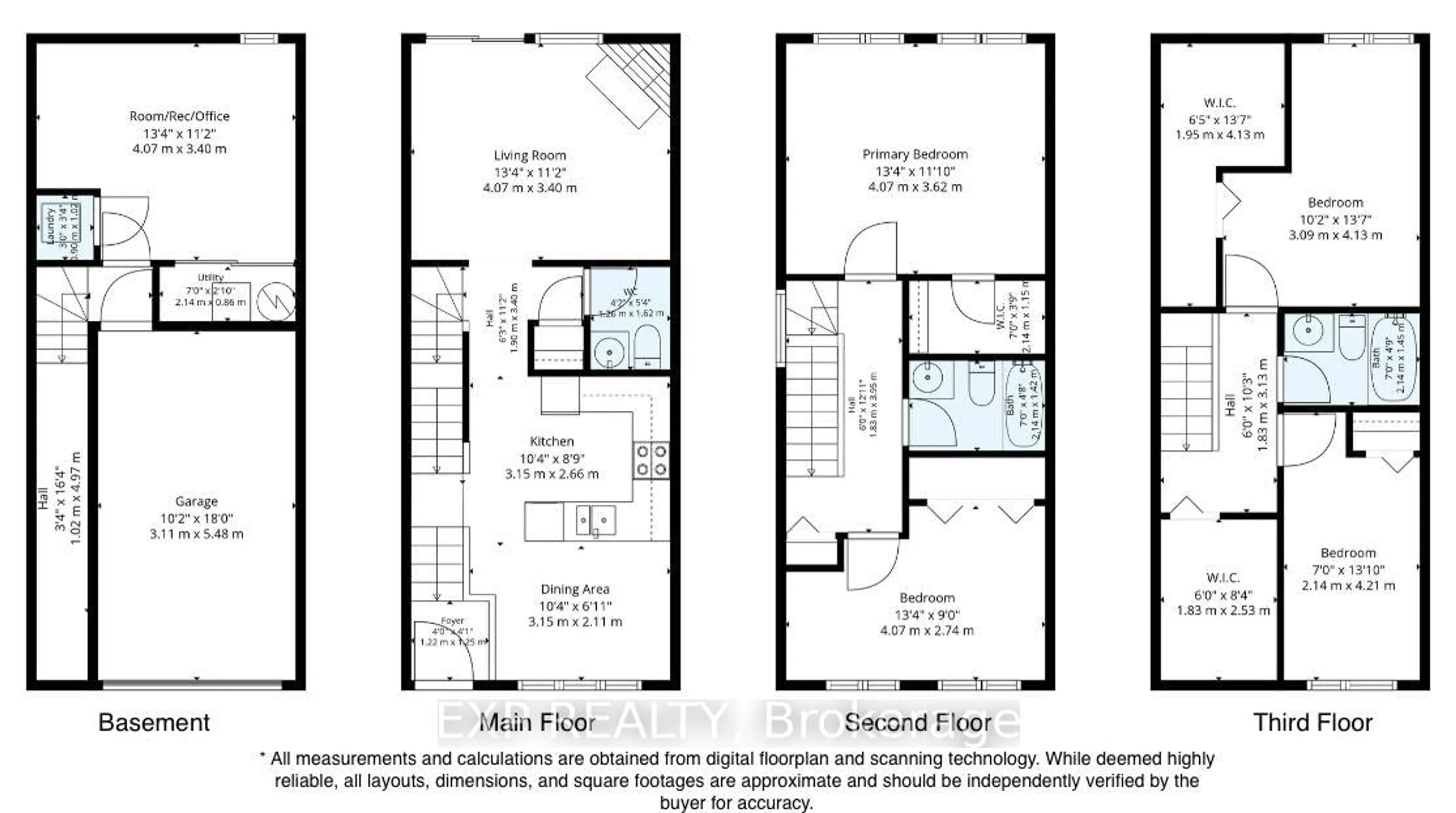 Floor plan for 601 Columbia Forest Blvd #3, Waterloo Ontario N2V 2K7