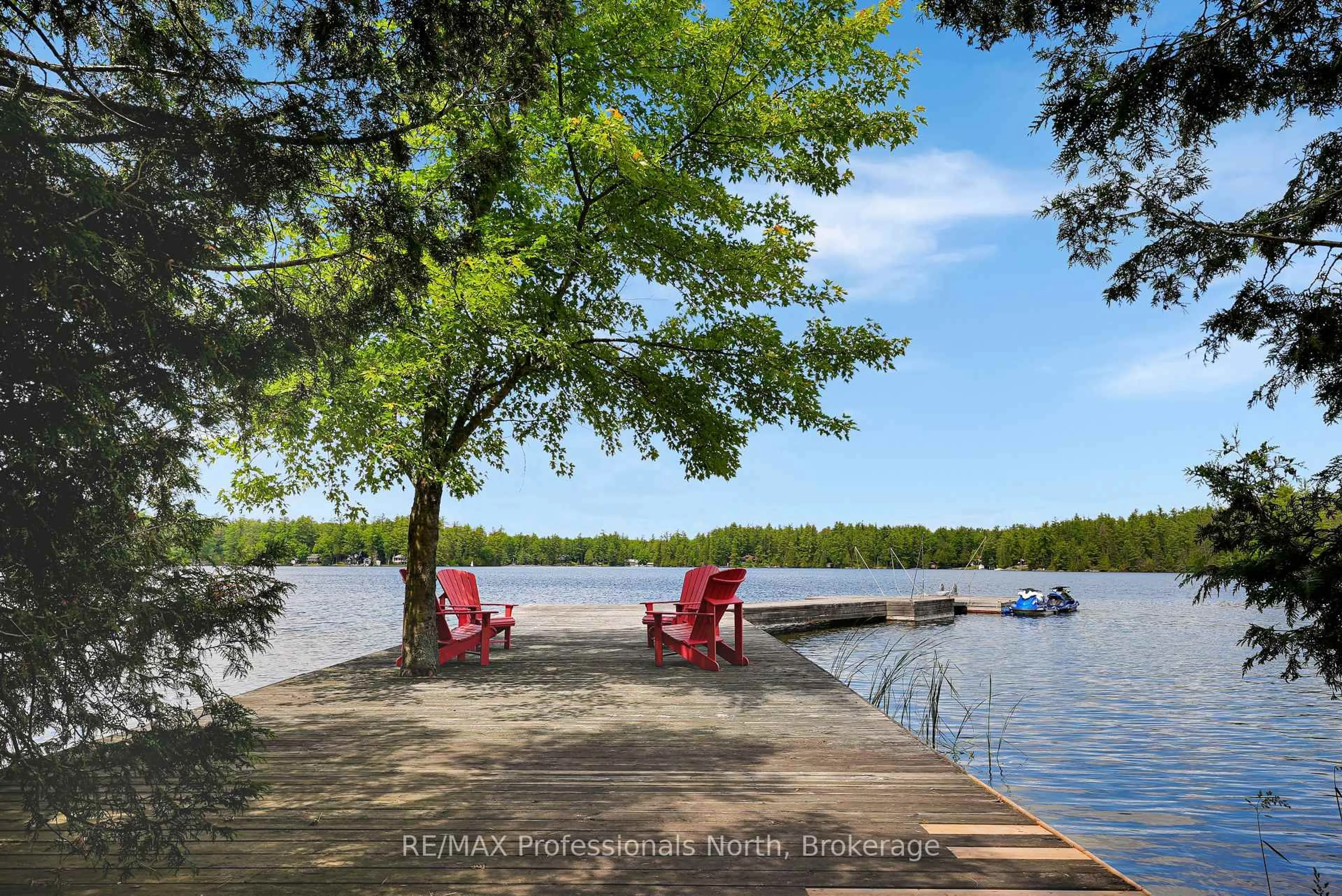 Patio, water/lake/river/ocean view for 334 East Clear Bay Rd, Trent Lakes Ontario K0M 2A0