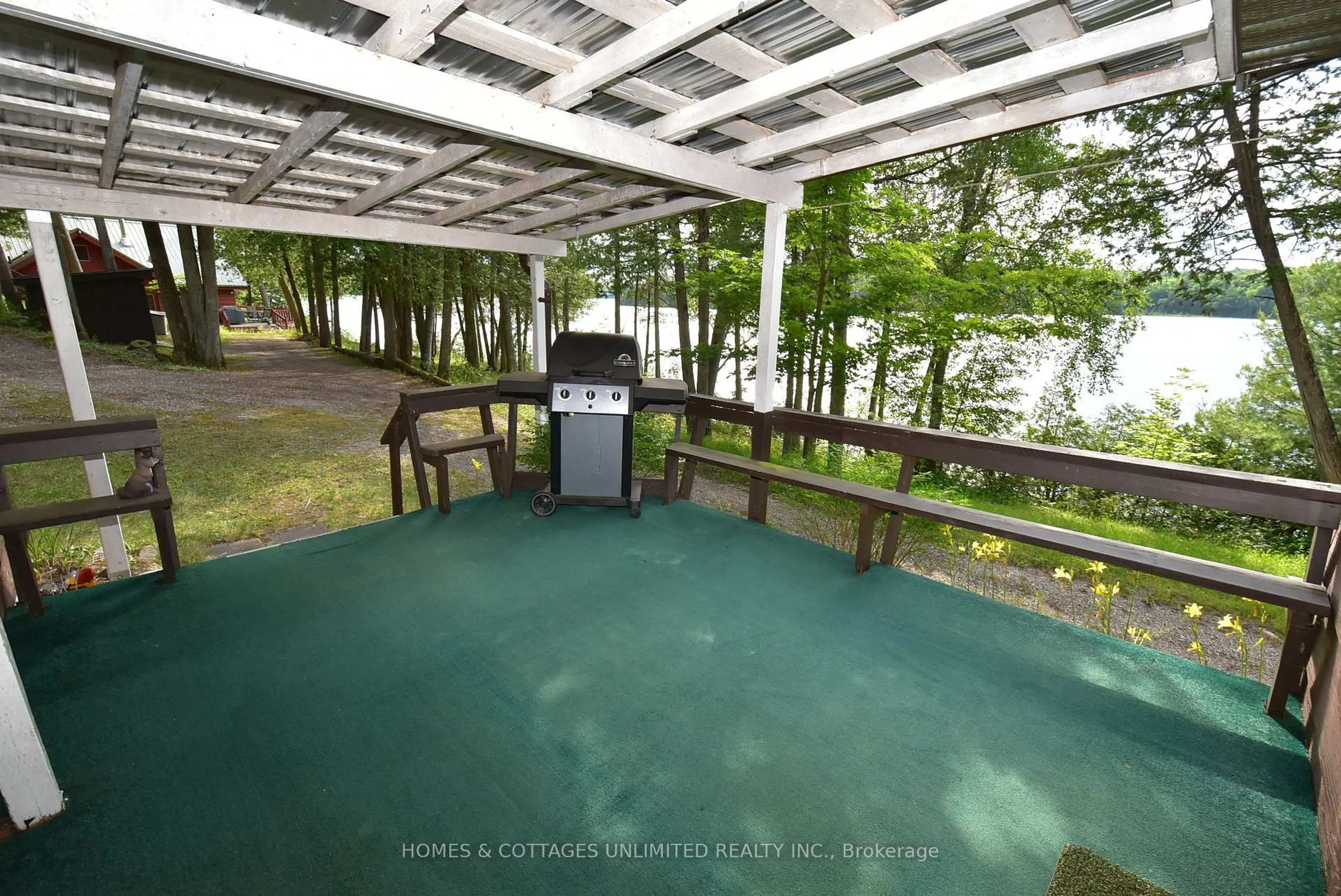 Patio, water/lake/river/ocean view for 1165A Paynes Lane, Ompah Ontario K0H 2J0