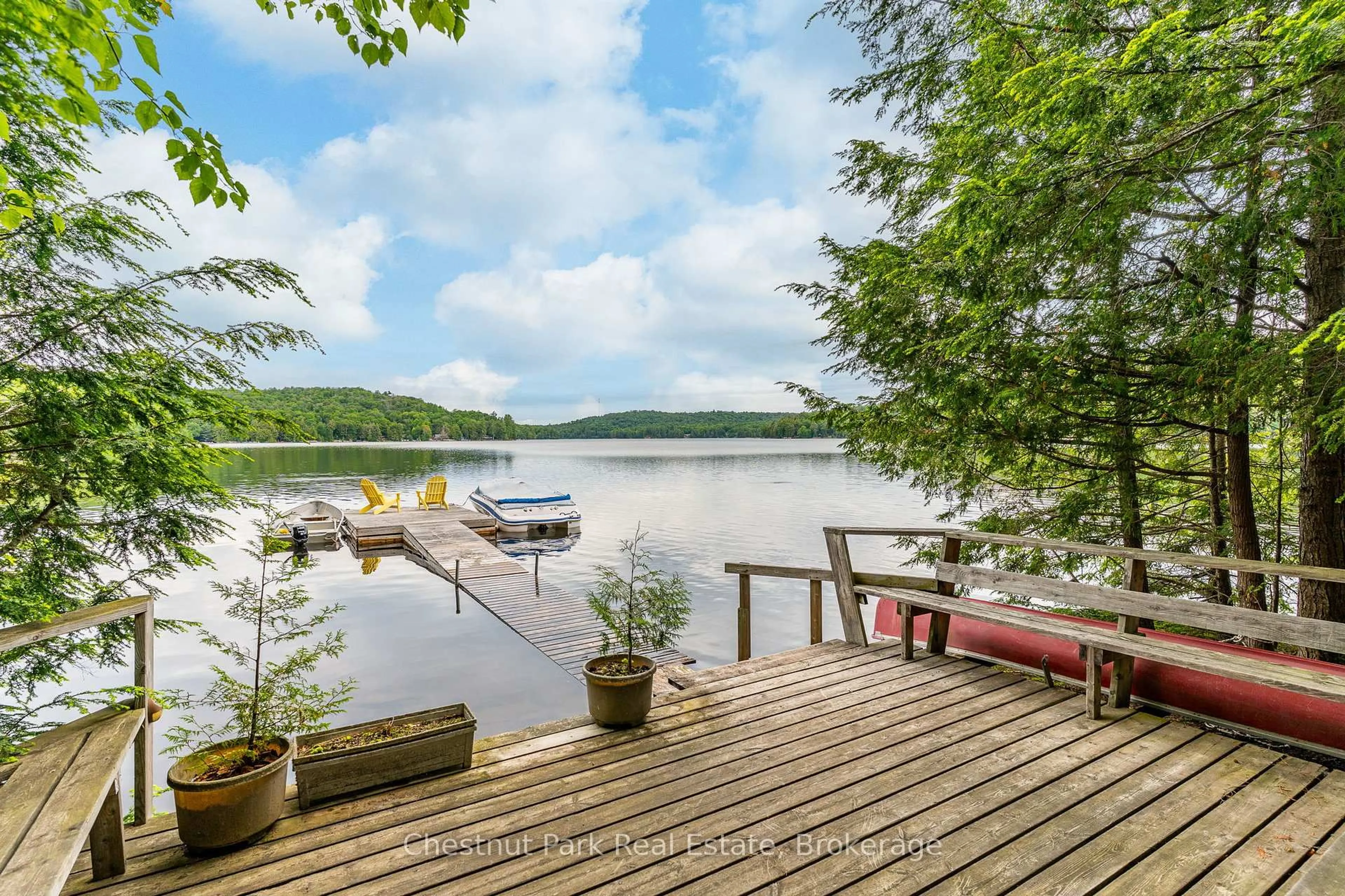 Patio, water/lake/river/ocean view for 5278 Kennisis Lake Rd, Dysart et al Ontario K0M 1S0