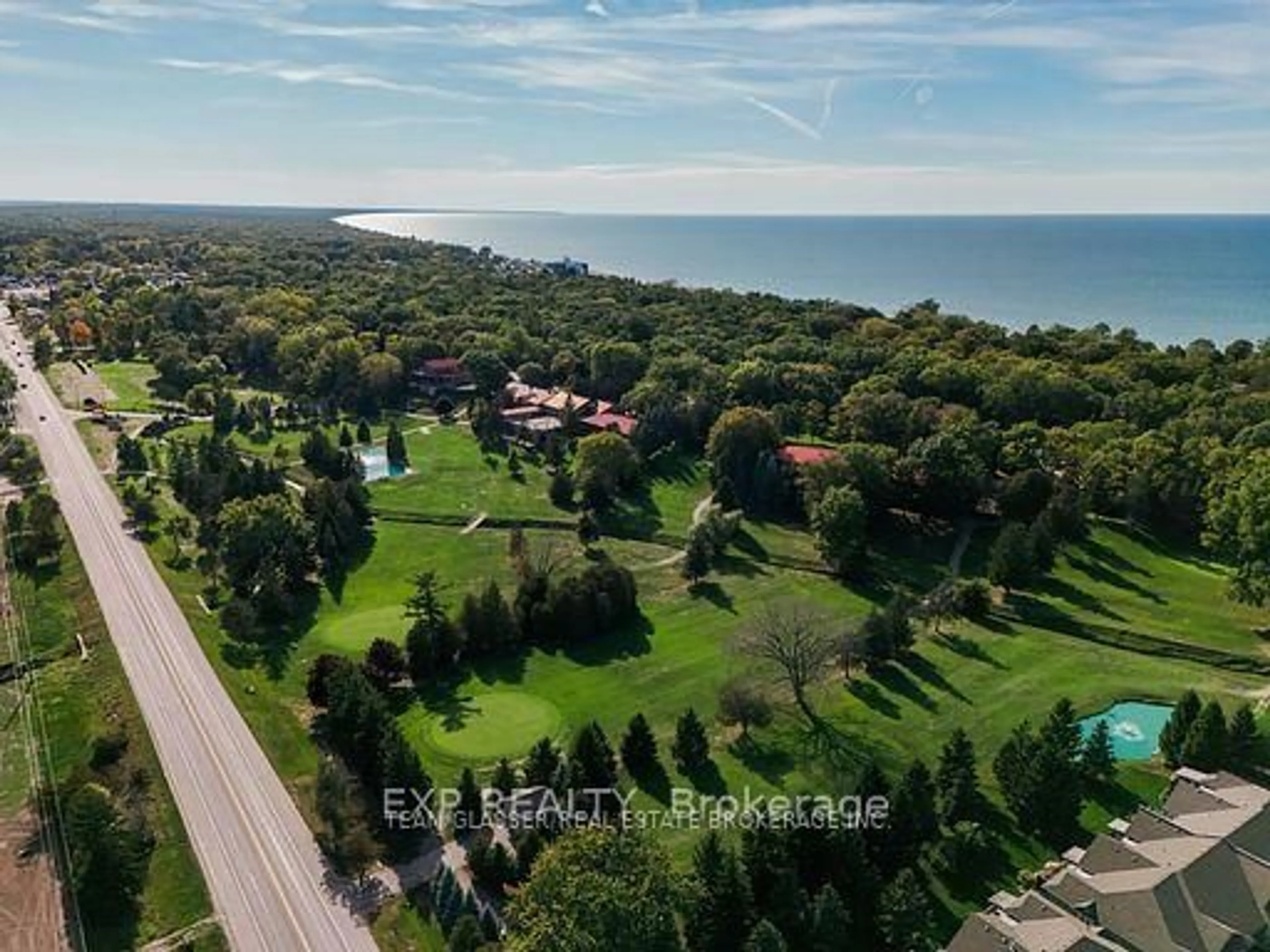 A pic from outside/outdoor area/front of a property/back of a property/a pic from drone, water/lake/river/ocean view for 136 Dearing Dr, South Huron Ontario N0M 1T0