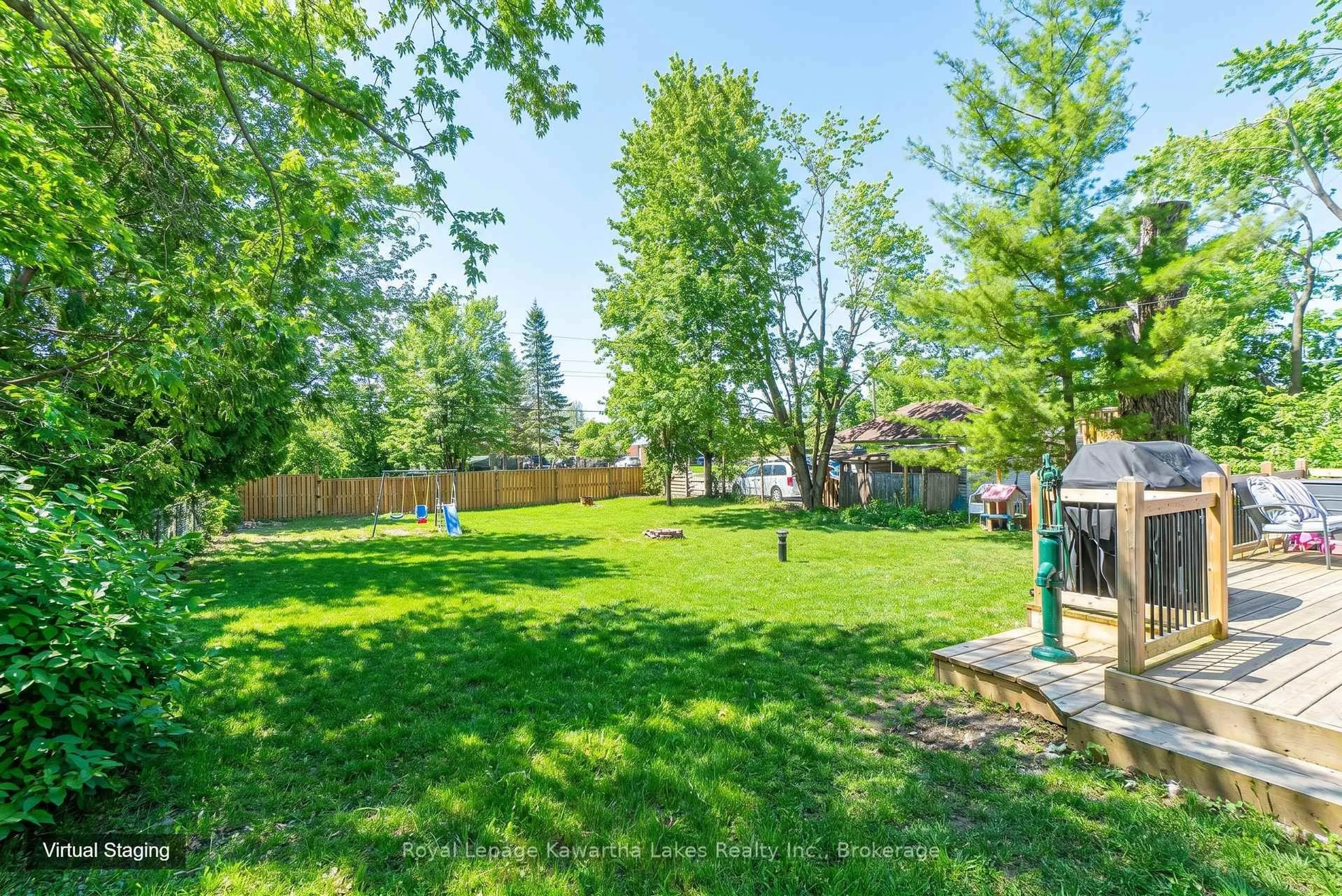 Patio, forest/trees view for 14 King St, Kawartha Lakes Ontario K0L 2W0