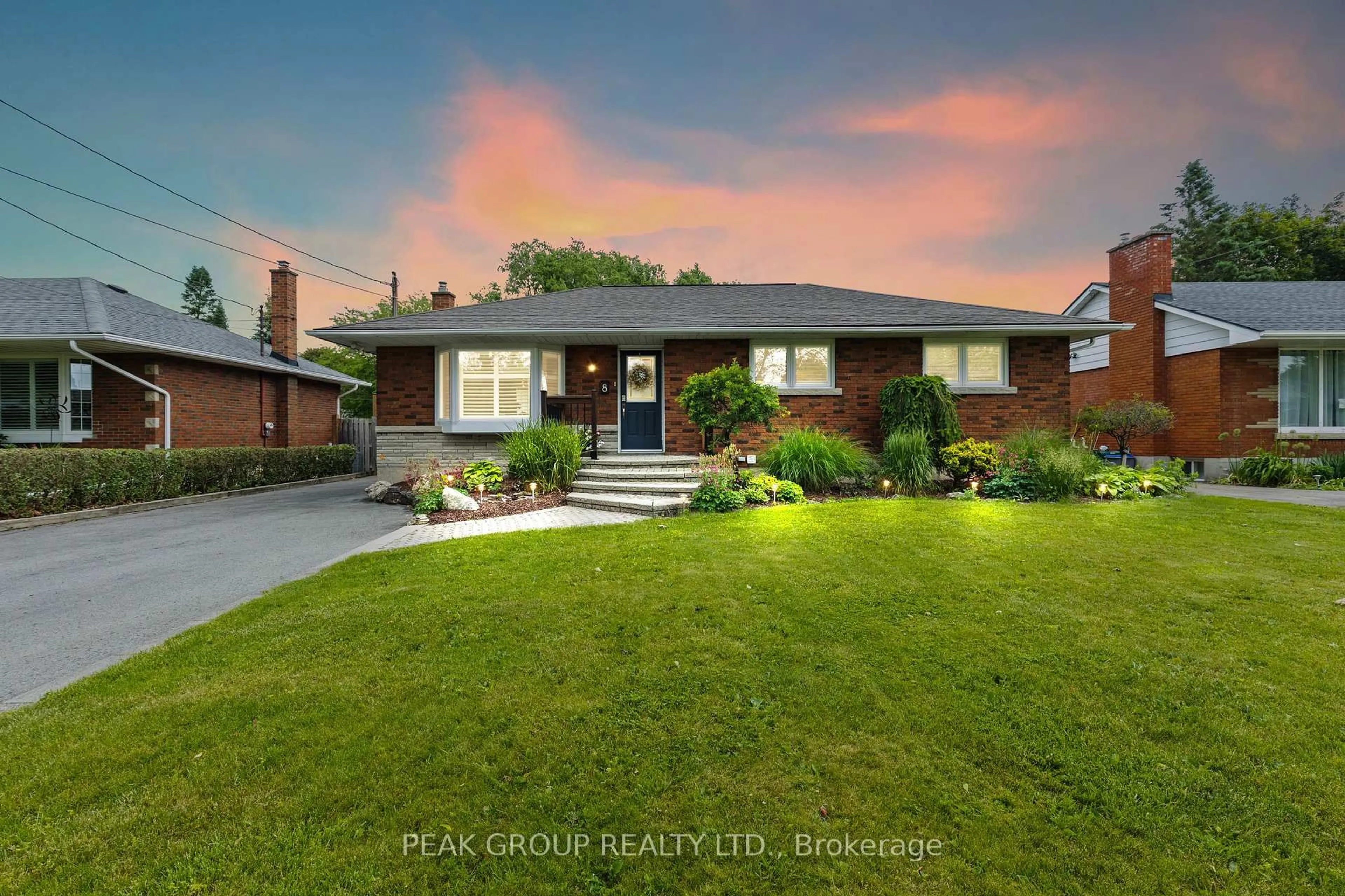 Home with brick exterior material, street for 8 Roxanne Dr, St. Catharines Ontario L2M 3G9