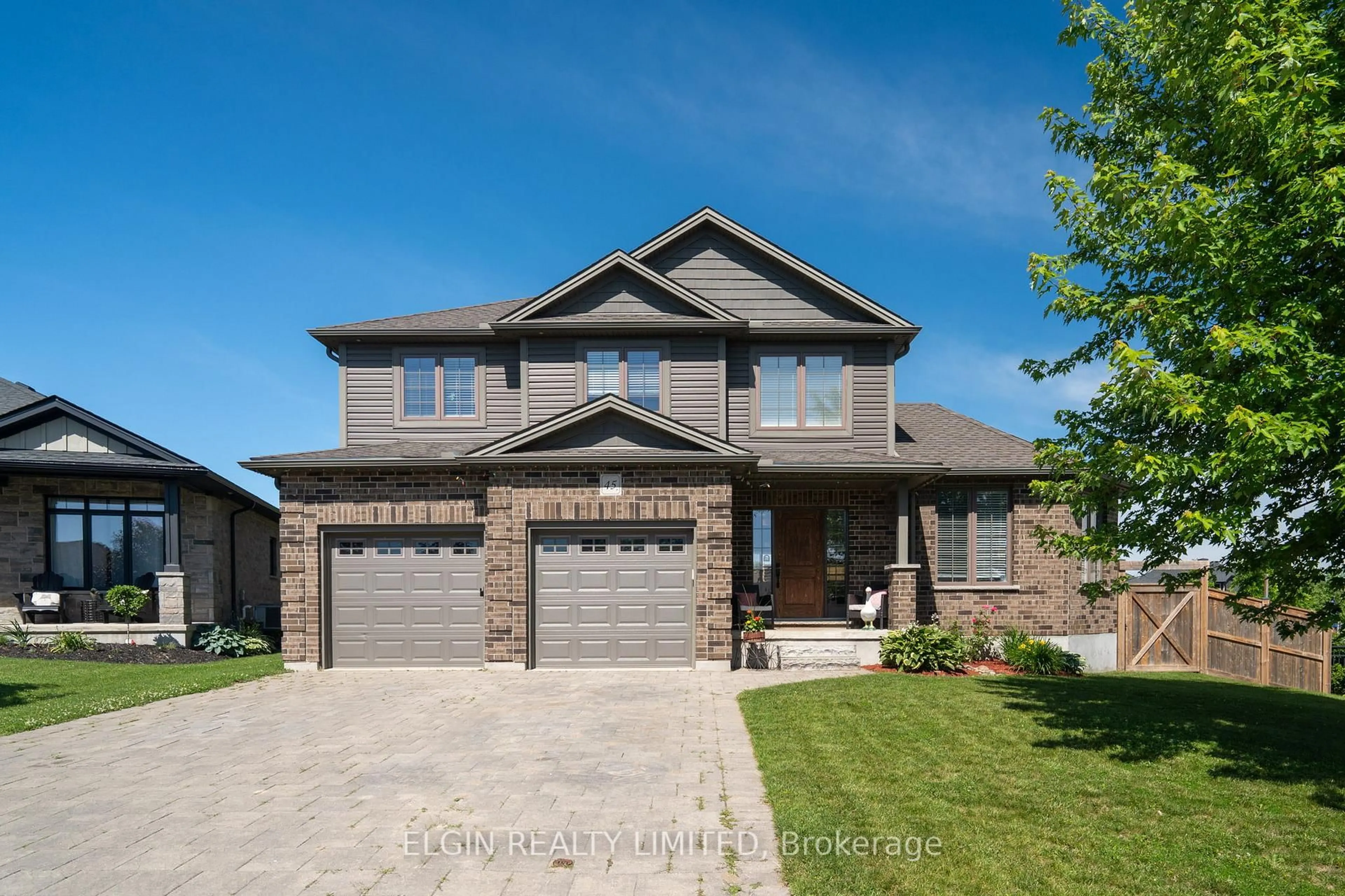 Home with brick exterior material, street for 45 Brenmar Cres, Central Elgin Ontario N0L 1B0