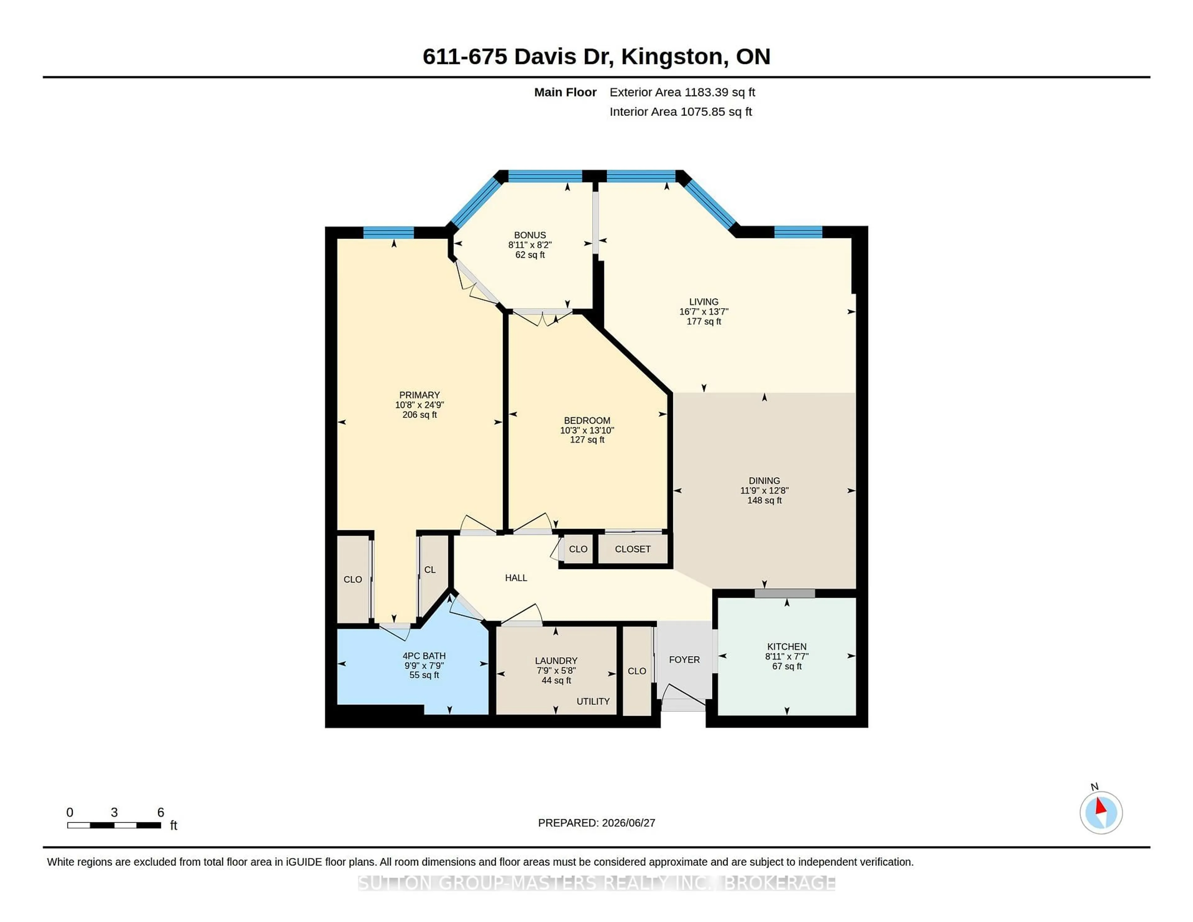 Floor plan for 675 Davis Dr #611, Kingston Ontario K7M 8L5
